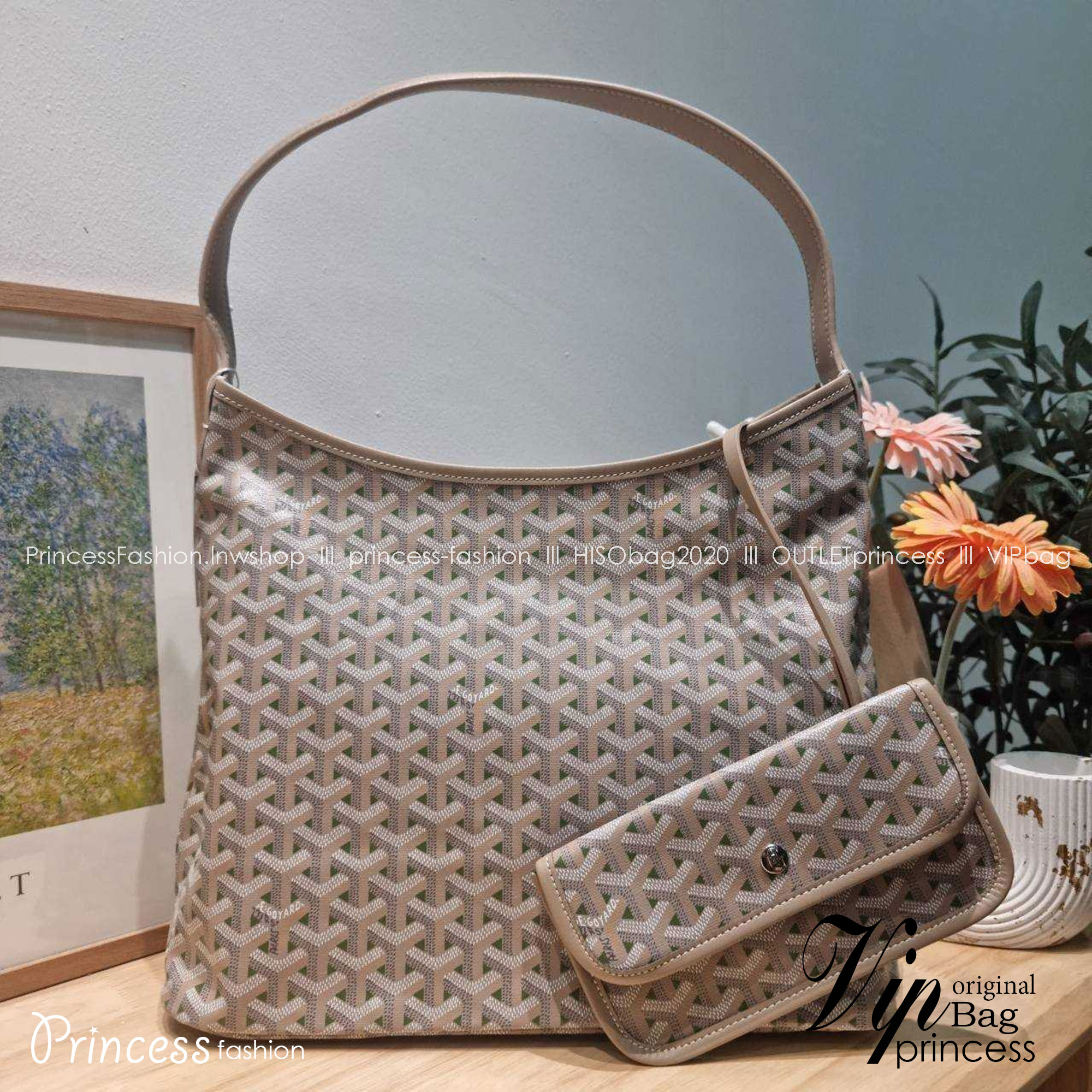 GOYARD BOHEME HOBO BAG กระเป๋าโฮโบใบใหญ่ พร้อมใบลูก มาในสีลิมิเต็ดรุ่นที่ตามหา สวยเด่นเป็นเอกลักษณ์ด้วยลวดลายตัว Y เต็มผืน