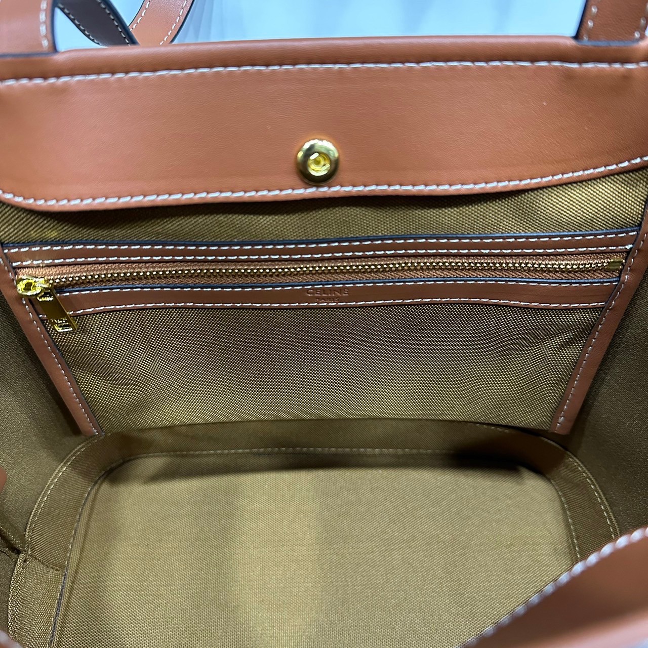 CELINE BUCKET BAG 10" / CELINE CABAS IN TRIOMPHE CANVAS TAN กระเป๋าสะพายทรงโท้ท บัคเก็ตสวยอยู่ทรง เรียบหรูดูแพง เกรดออริ 1:1