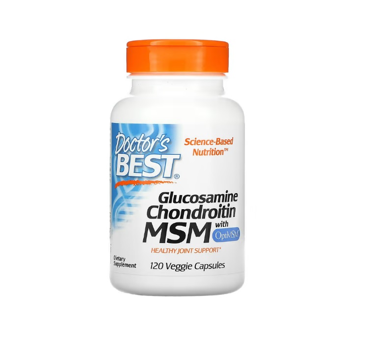 (Pre-order) Doctors Best Glucosamine Chondroitin MSM with OptiMSM 120 Veggie Caps