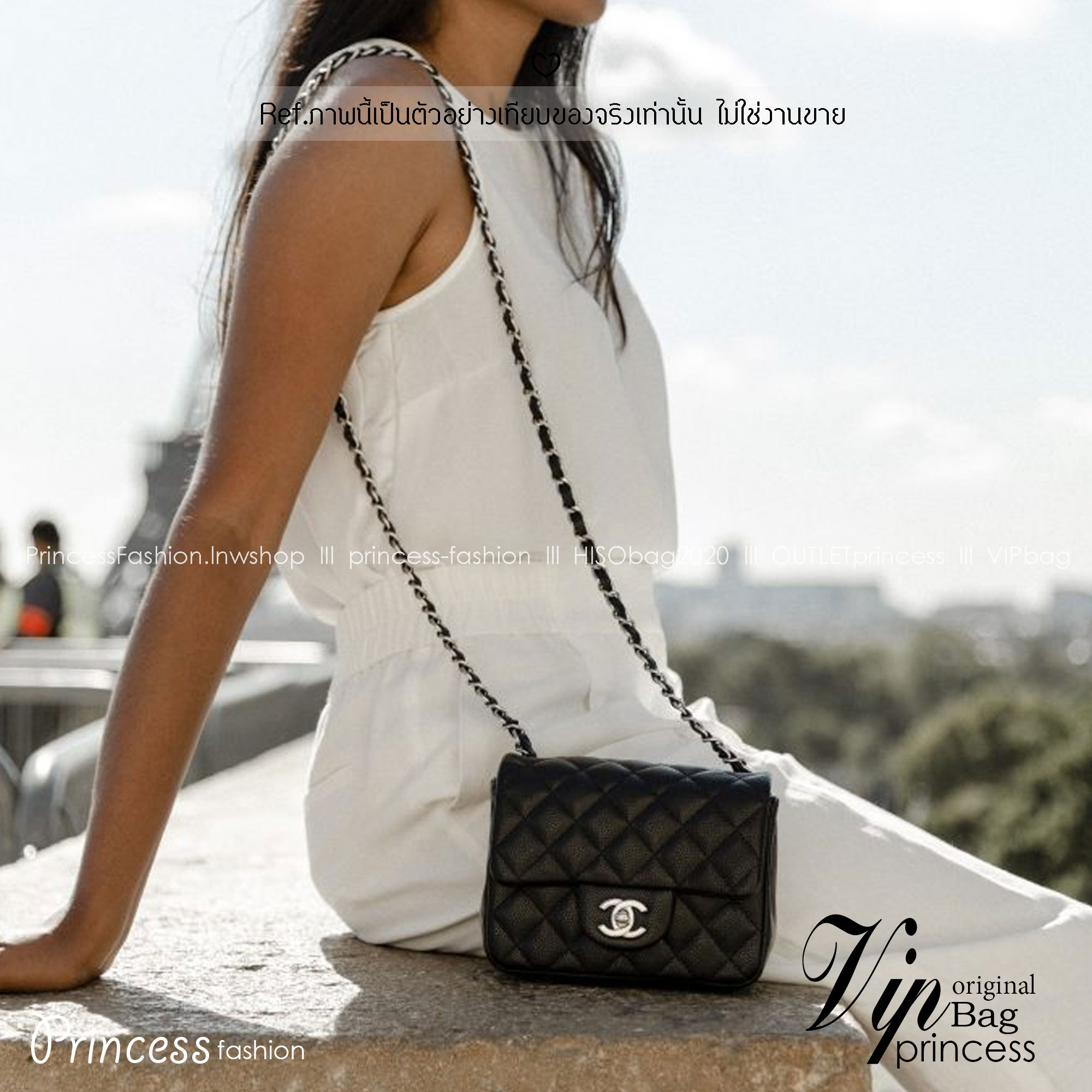 Chanel Classic mini flap bag กระเป๋าสะพายคลาสสิกรุ่นยอดนิยม ดีไซน์เรียบ หรูหรา สะพายแล้วขับผิว ไซส์มินิ สะพายเป็น everyday look หรือออกงานก็คลาสสิคสุดๆ!!