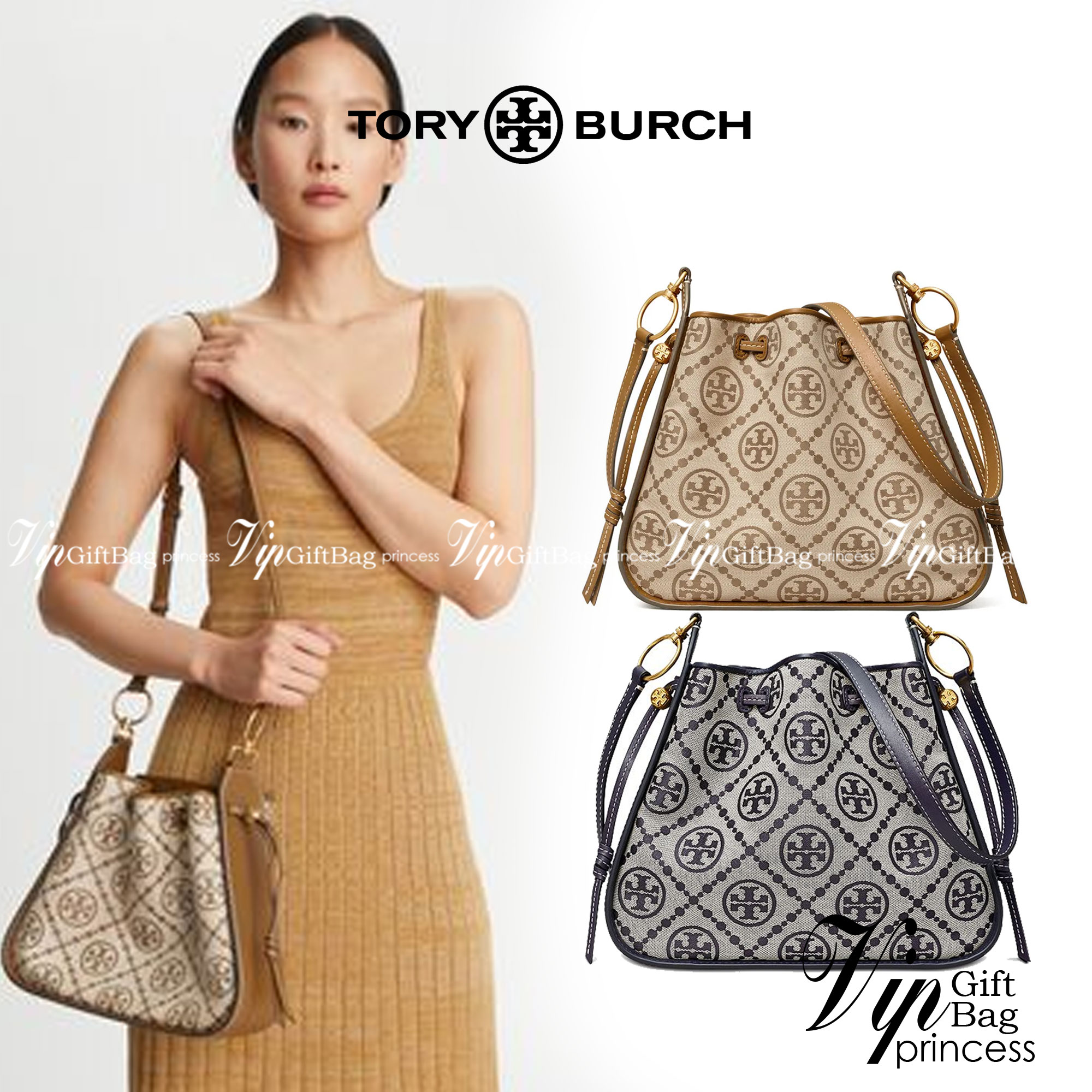 TORY BURCH T MONOGRAM JACQUARD BELL BAG คอลเลคชั่นใหม่ กับกระเป๋าลายโมโนแกรมยอดฮิต ที่มาในรูปทรงดีไซน์สวยเก๋ ชิคๆคูลๆ รับรองว่าไม่มีเกร่อ ตัวกระเป๋าทรงเหลี่ยม รูปเก็บทรงได้ในส่วนของปากกระเป๋า หรือไม่รูด ก็ได้ความสวยไปอีกแบบ วัสดุผ้า jacquard ตัดสลับหนังแท