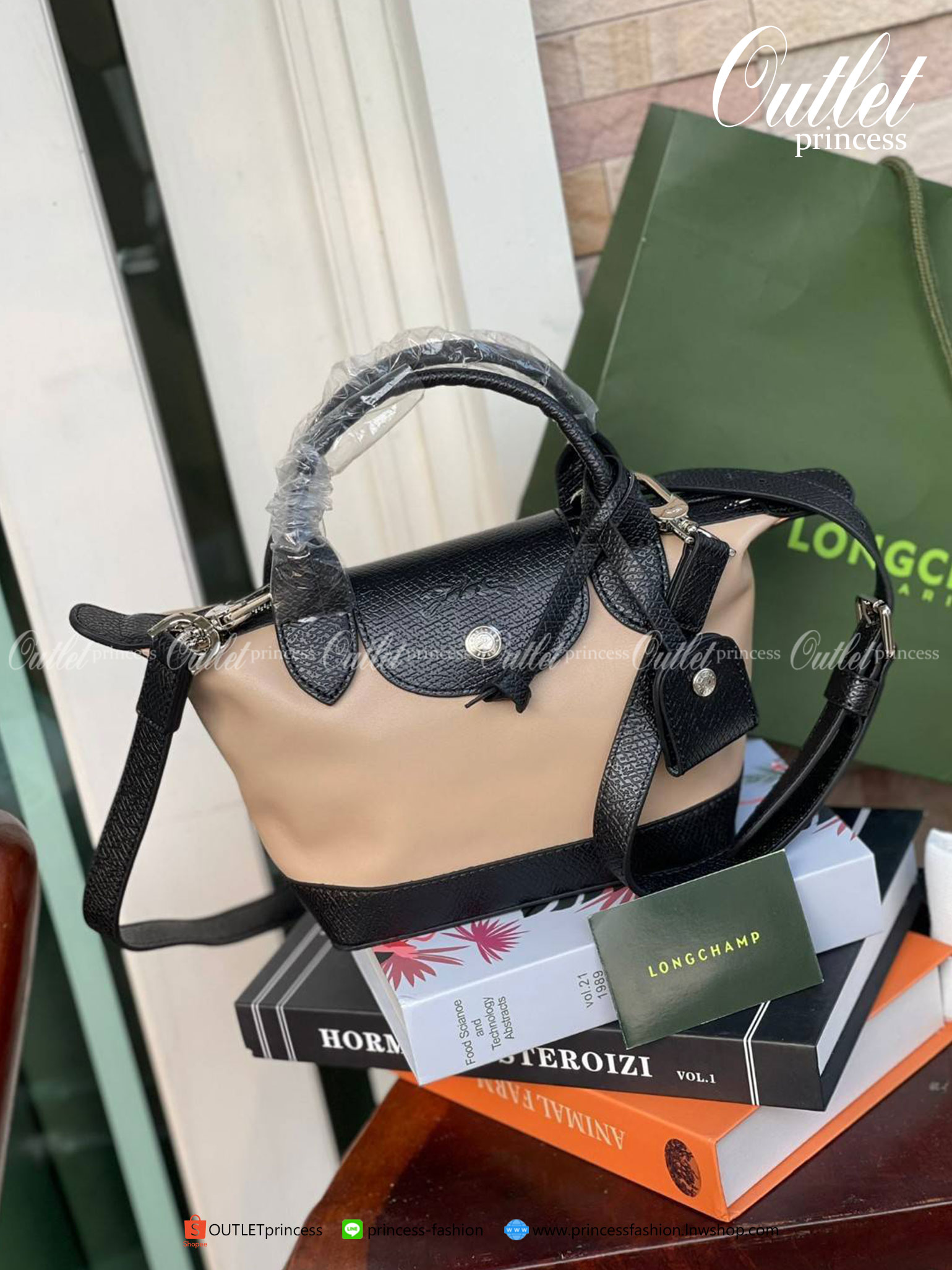 ของแท้ 100% Mini Size LONGCHAMP LE PLIAGE CUIR MAKE A WISH TOP HANDLE BAG XS