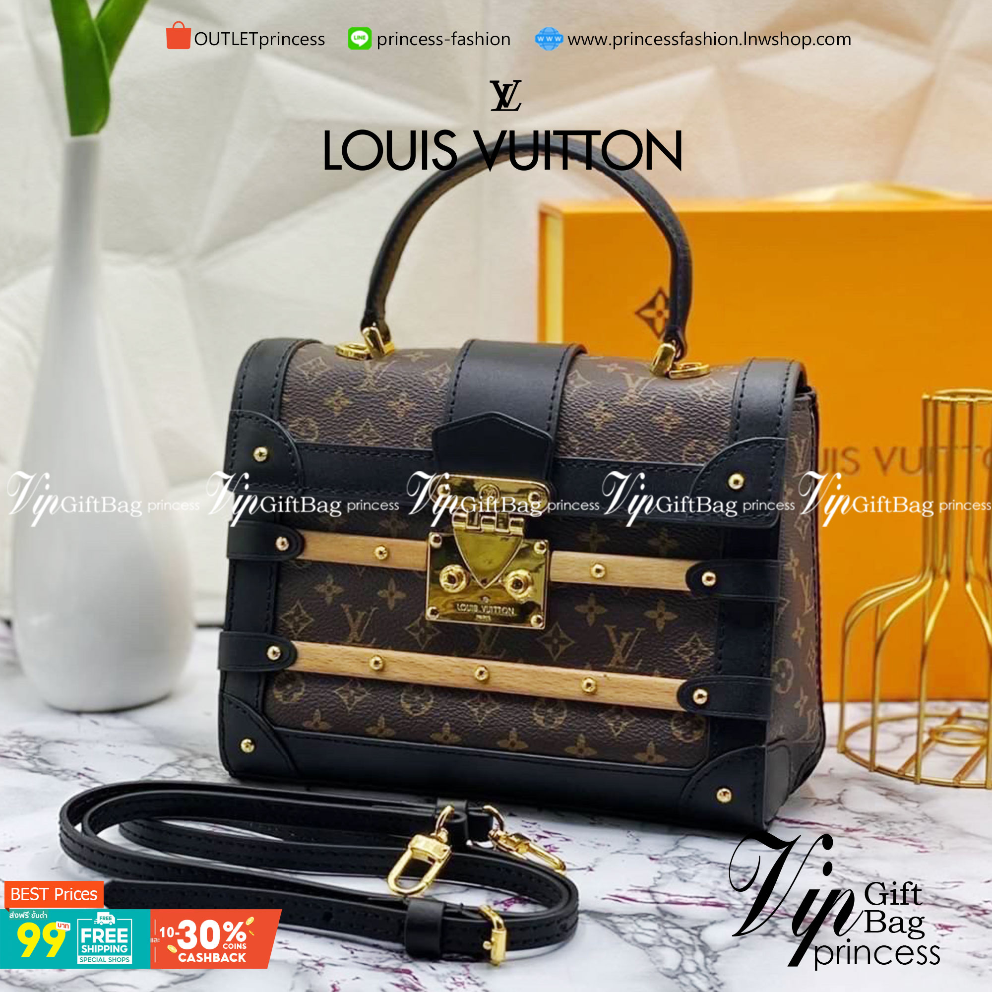 VIP 】หนังแท้ Louis Vuitton TRIANON PM พร้อมส่งที่ไทย งานสวยปังไหมไหว ใบจริงสวยมากกกก ได้สวยก่อนใคร ต้องจัดแล้วจ้า