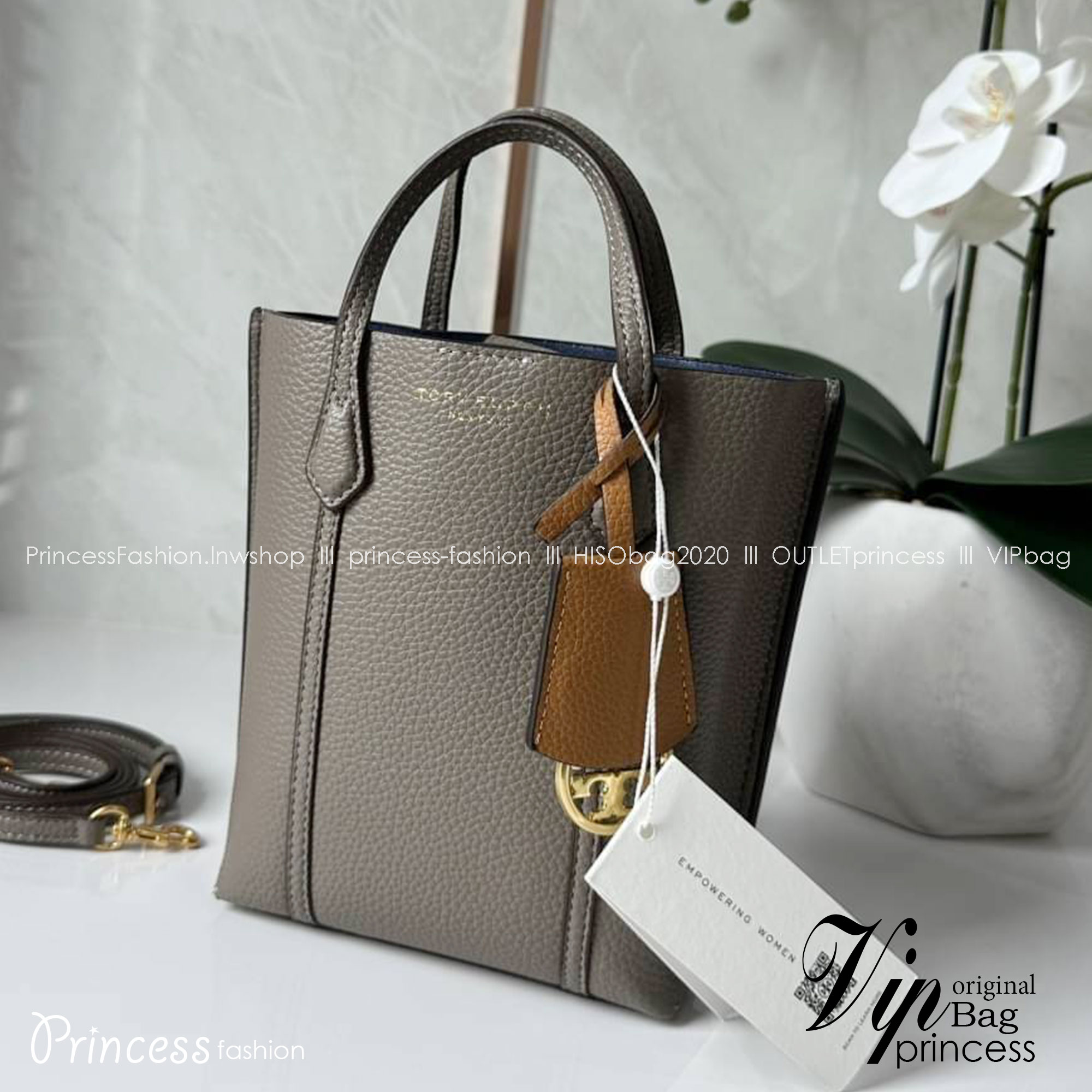TORY BURCH MINI PERRY TOTE / TORY TOTE BAG / TORY BAG พร้อมส่ง 3 สี กระเป๋าแบบมินิมอลในรูปทรงใหม่ที่คล่องตัว ใส่มือถือได้ทุกรุ่น