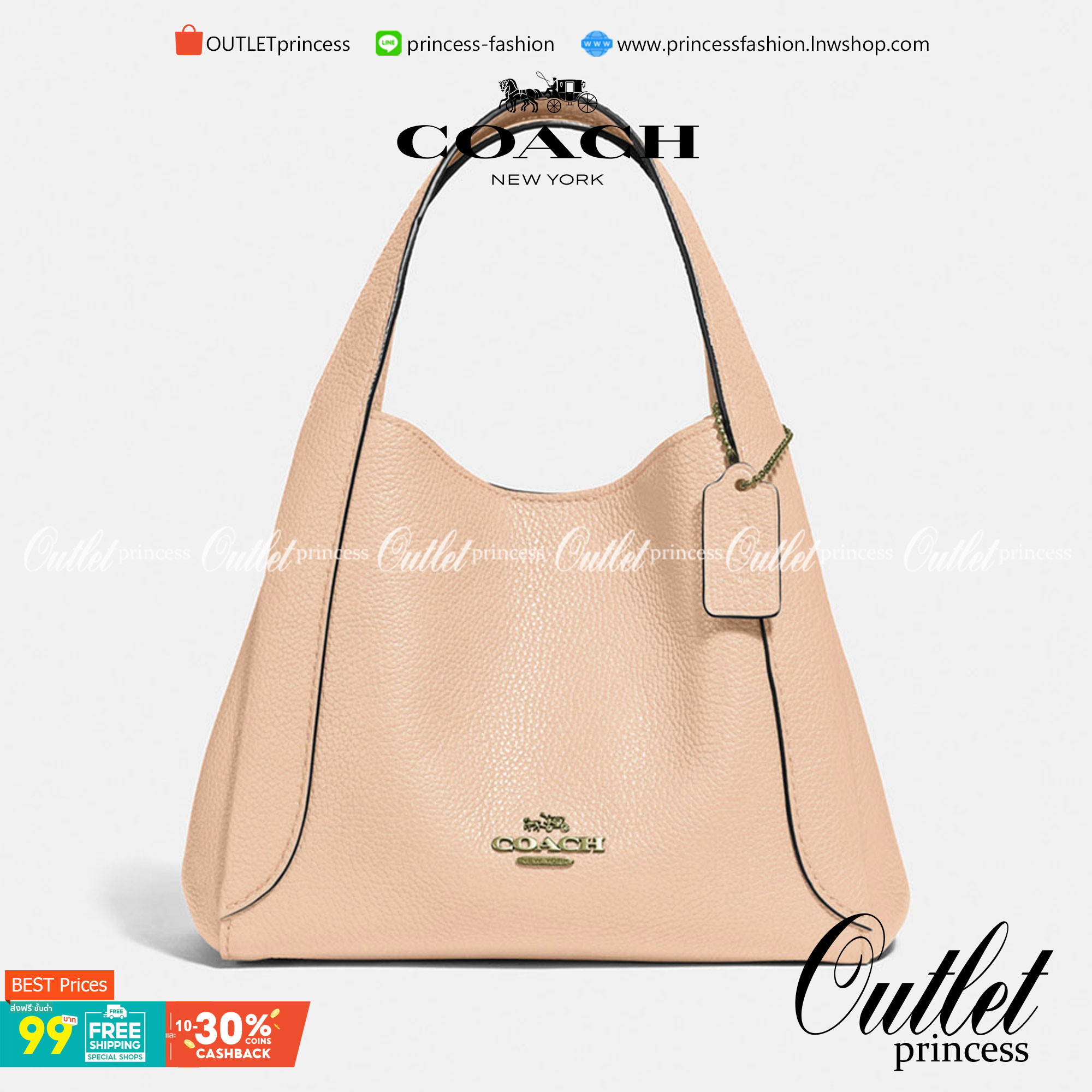 COACH 78800 HADLEY HOBO 21 ไอเท็มยอดนิยม คลาสสิคในทุกโอกาส กระเป๋าทรงโฮโบ ทรงสวยใช้งานได้ทุกลุค แมชท์ง่ายกับทุกสไตล์ วัสดุหนัง pepble เปิด-ปิดด้วยกระดุมแม่เหล็ก มีตะขอล็อคที่ปากกระเป๋าเพื่อปรับทรงใช้งานได้ ภายในโล่งกว้าง ใส่ได้ทุกอย่าง!! มีสายสะพายให้ หรื