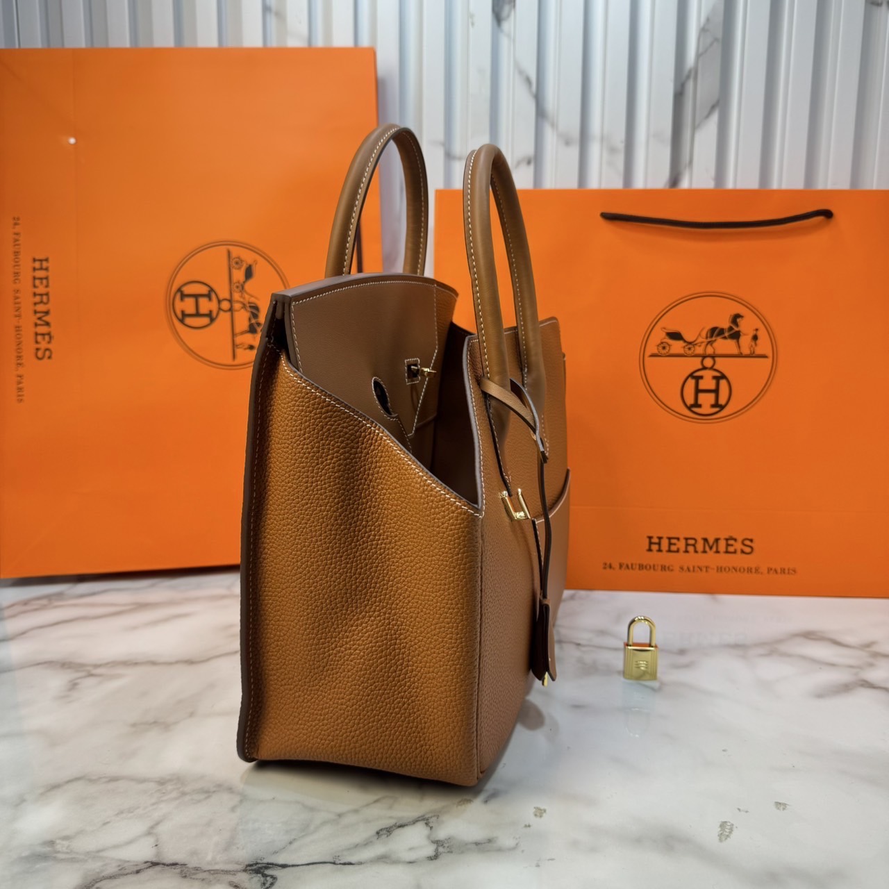 ORI หนังแท้ | Hermes Birkin Desordre 30 Bag กระเป๋าสะพายดีไซน์ใหม่ หรูหรา