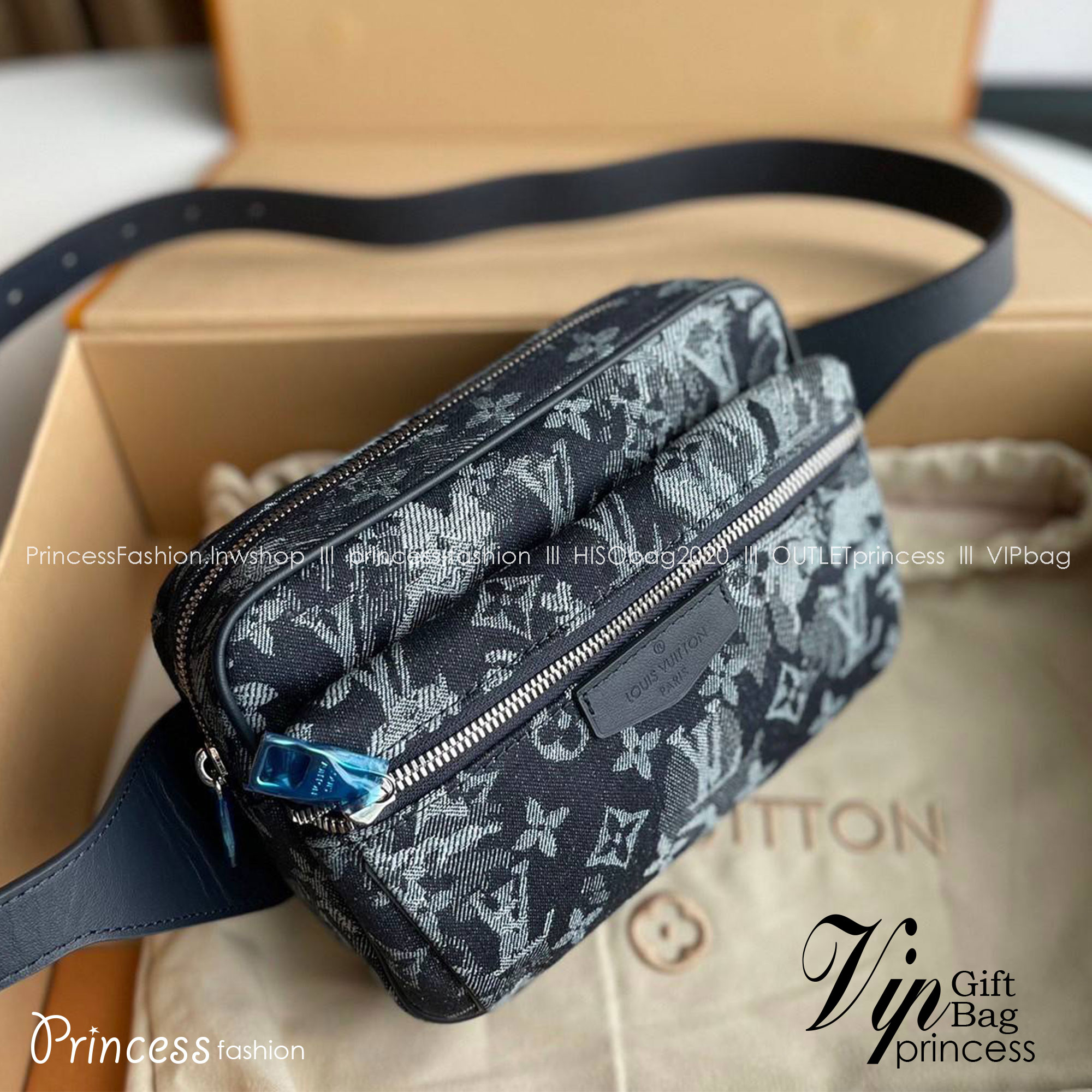 LV Outdoor Bumbag Denim Monogram Waist Bag / LV Belt Bag เกรดเทพออริจินอล 1:1 ใช้งานต่างประเทศได้ พร้อมส่งที่ไทย