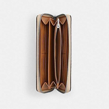 COACH LONG ZIP AROUND WALLET WITH FLORAL PRINT CJ373 / CR930 กระเป๋าสตางค์ใบยาวลายดอกไม้สดใส เกรดท็อปออริ เกรดดีสุด สลับแท้ 1:1 ใช้ต่างประเทศได้