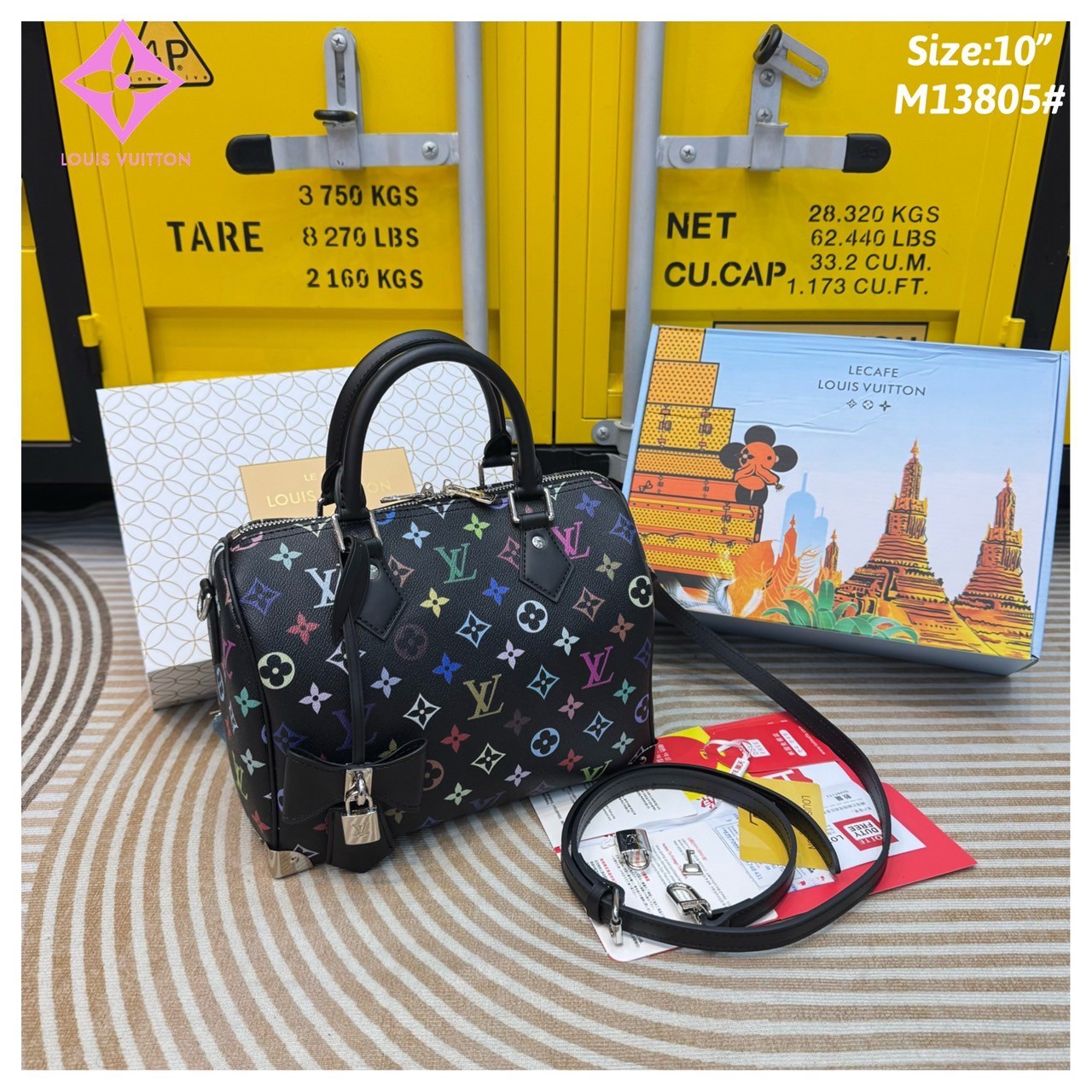 LV x TM - Speedy Bandoulière 25 bag กระเป๋าทรงหมอน รุ่นใหม่ท็อปฮิต สวยหรูโดดเด่น มีชีวิตชีวาในคอลเล็คชั่น LV x Murakami ด้วยลายโมโนแกรมสุดไอคอนิกเปี่ยมสีสันที่รังสรรค์ขึ้นใหม่จากพาเลตต์สีสุดป๊อปอันเป็นเอกลักษณ์