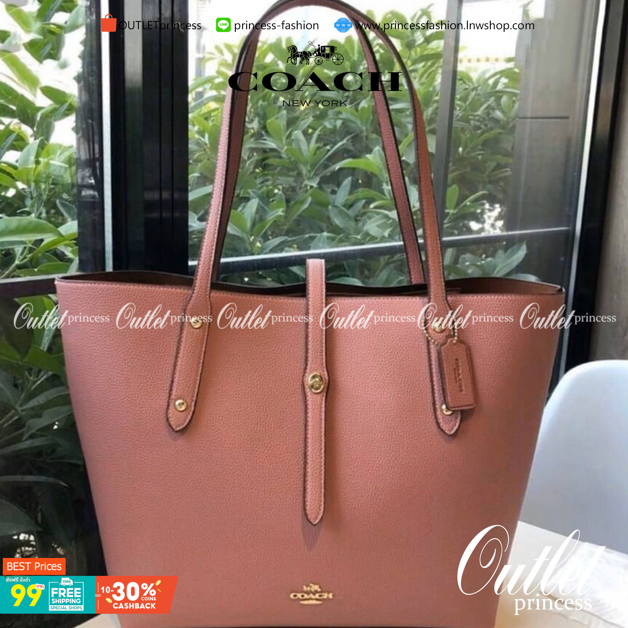 COACH MARKET TOTE กระเป๋าถือใบใหญ่ทรง TOTE ทรงกระเป๋าสวยหรู กระเป๋าใบใหญ่ใส่ของได้เยอะ Tote bag อีกหนึ่งรุ่นฮิต ให้พื้นที่จุของกว้างขวาง เชื่อว่าต้องเคยผ่านตาสาว ๆ มาก่อนแน่นอนค่ะ เพราะเป็นกระเป๋าที่ใช้งานง่าย สะพายไหล่ไปได้ทุกที่ ทุกโอกาส ด้วยขนาดของกระเ