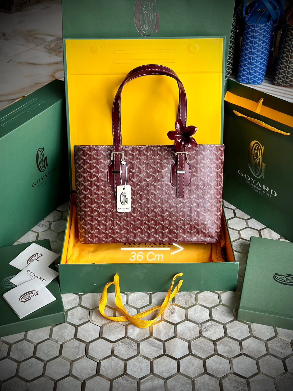 GOYARD Goyardine Sac Marie Galante MM / GOYARD Tote Bag กระเป๋าทรงโท้ทจุของได้เยอะ งานสวยเนี๊ยบ เกรดออริ สลับแท้ 1:1 ใช้ต่างประเทศได้
