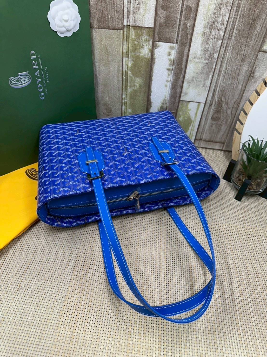 7 สี ORI หนังแท้ | GOYARD Goyardine Sac Marie Galante 35cm / Goyard Tote Bag กระเป๋าสะพายทรงโท้ท พร้อมหูจับใช้งานง่าย ภายในโล่งกว้าง หรูหราลงตัว