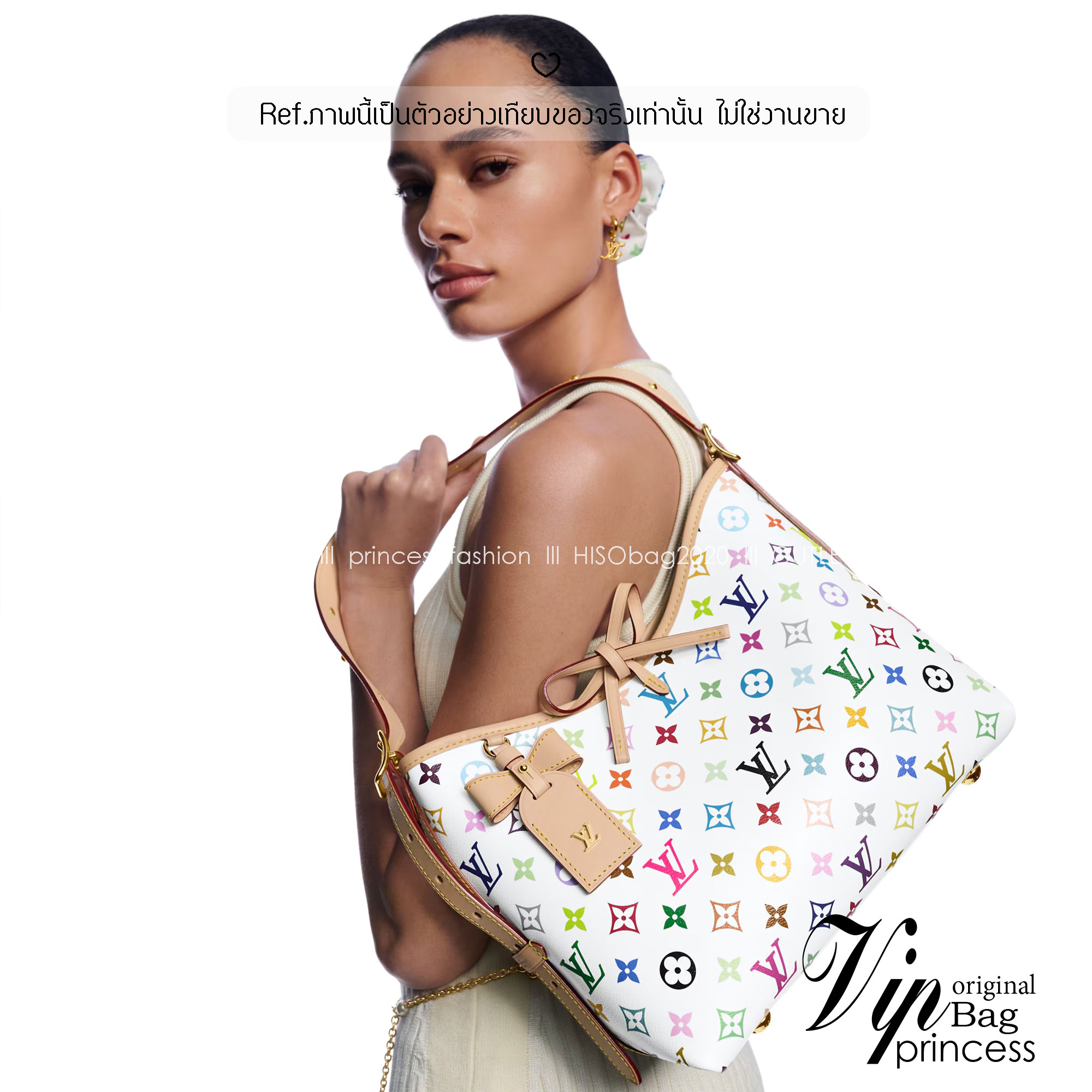 LV x TM CarryAll PM bag Murakami กระเป๋าทรงโท้ทแครี่ออลสุดคลาสสิกแต่งแต้มดีเทลเปี่ยมชีวิตชีวาจากคอลเลคชั่น LV x Murakami ด้วยลายโมโนแกรมสุดไอคอนิกเปี่ยมสีสันใหม่