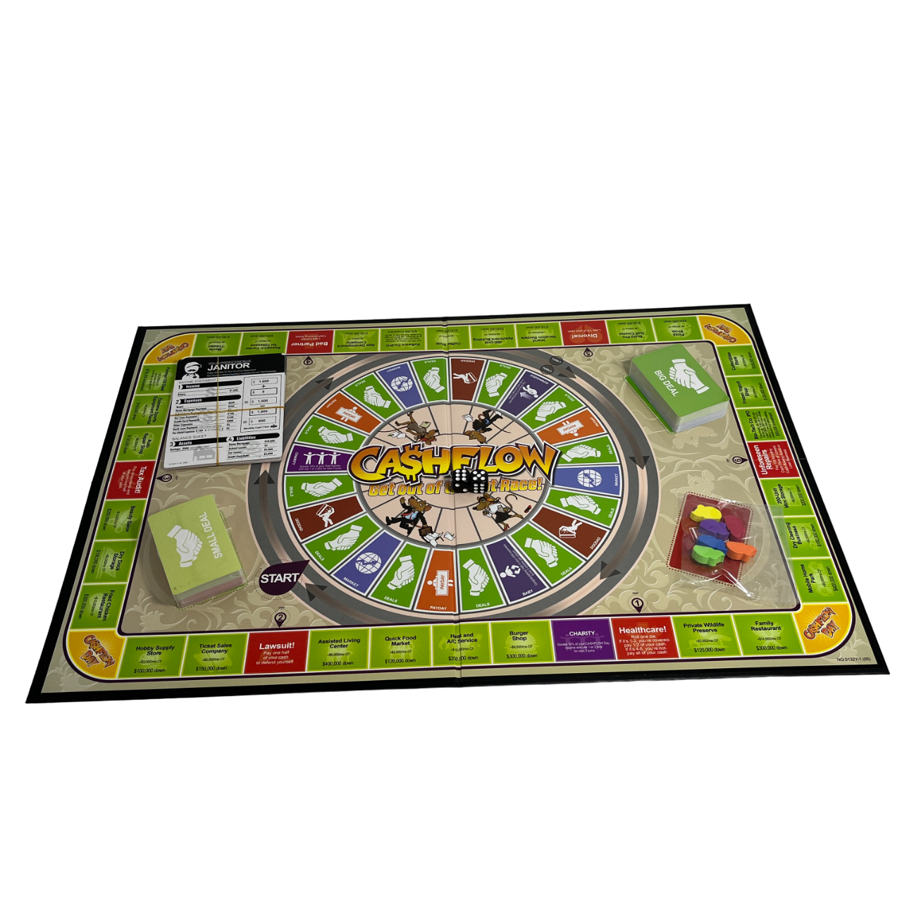 บอร์ดเกมเกมกระแสเงินสด Cashflow ภาษาอังกฤษ ชุดประหยัดเกรด A