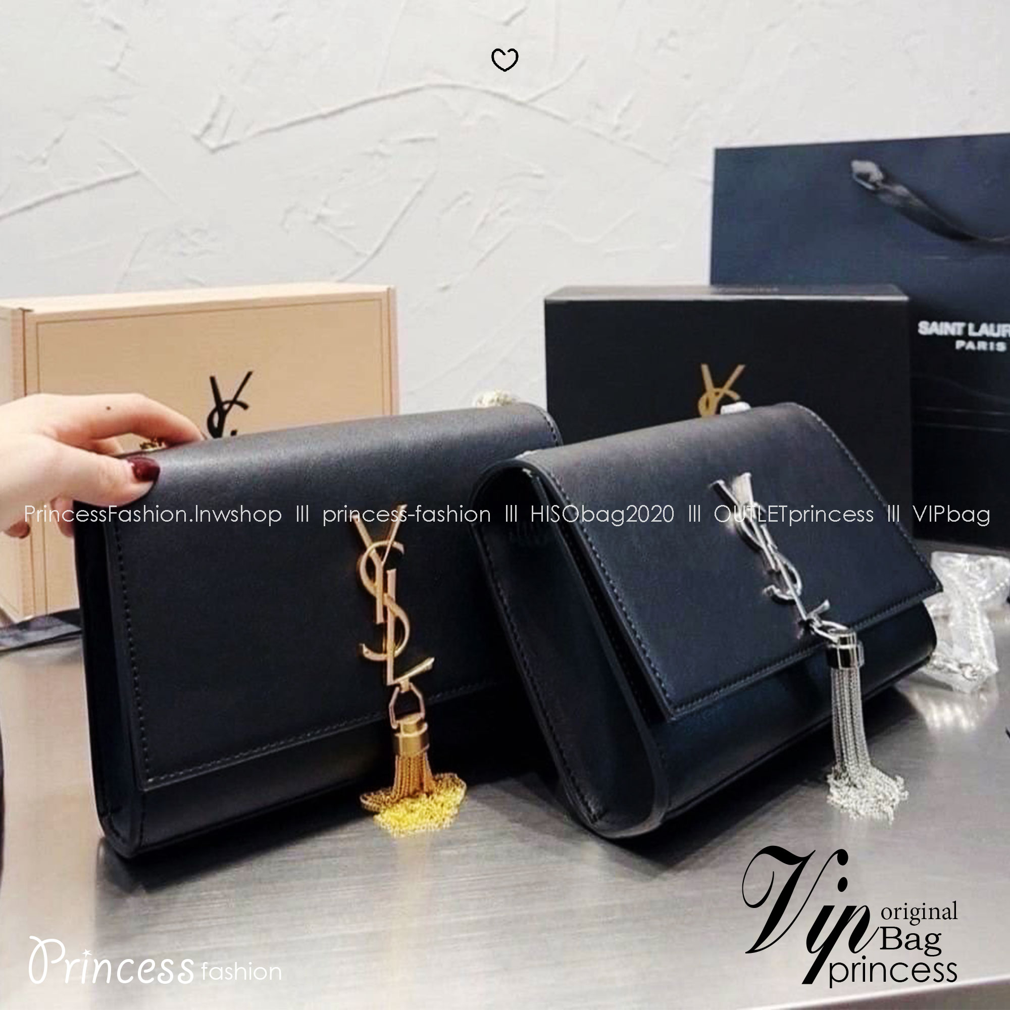 YSL KATE SMALL TASSEL BAG กระเป๋าสะพายทรง woc ที่สุดของความฮอต เป็นเอกลักษณ์ความหรูของแบรนด์เลยก็ว่าได้ ดีไซน์เรียบแต่หรูของจริง เพิ่มดีเทลพู่ห้อยสวยโดดเด่น -- [รับตัวแทนกระเป๋า]