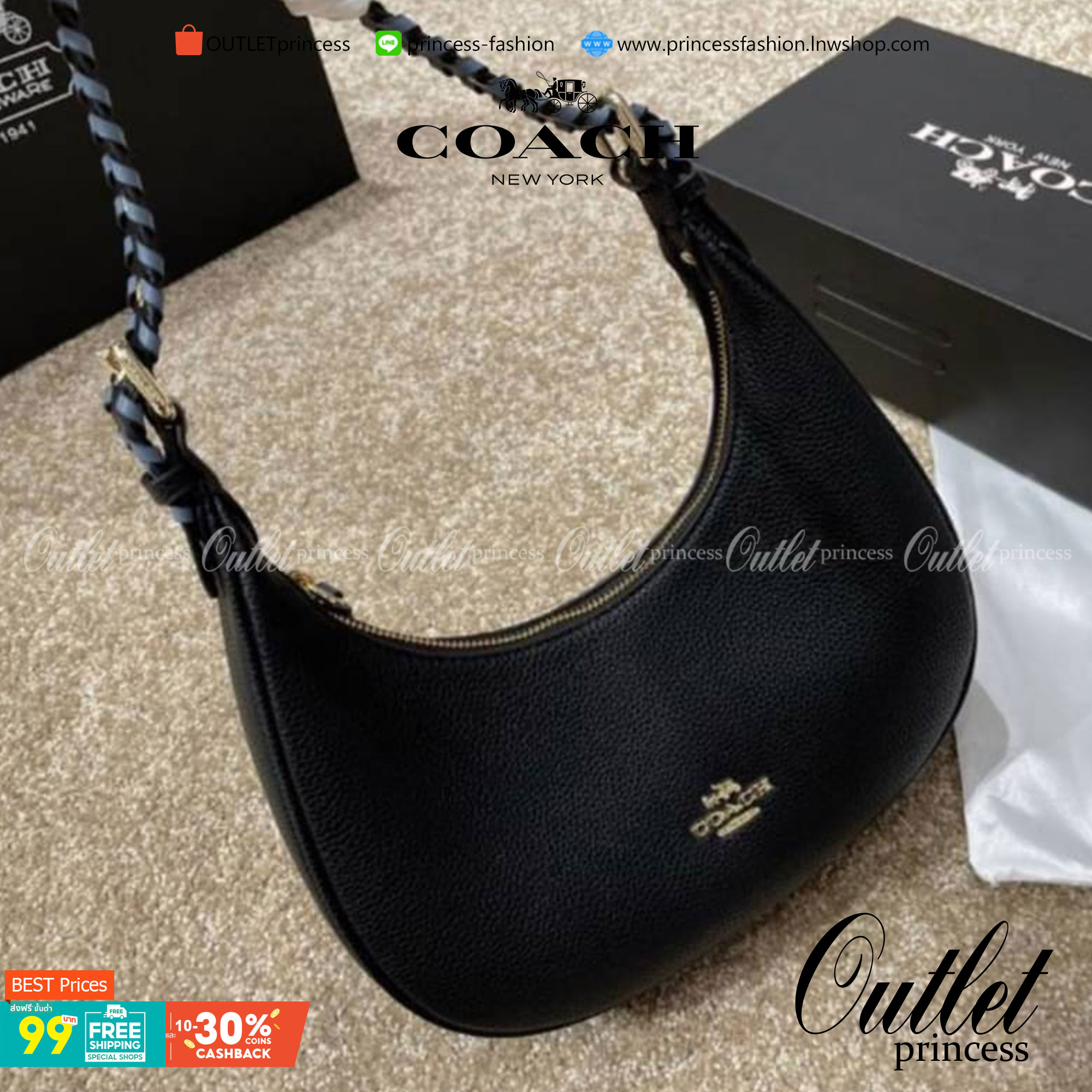 COACH BAILEY HOBO WITH WHIPSTITCH ((C4108//C1322)) พร้อมส่งที่ไทย!! สวยจริงไม่จกตาแน่นอนค่าา กระเป๋าทรงโค้ง ใช้แบบหิ้วหรือคล้องไหล่ก็ดูดี ใช้วัสดุหนังแท้ชั้นดี หนังสวยมากๆค่ะ ด้านหน้าใช้อะไหล่แบรนด์ตัวใหญ่ หรู ดูสะดุดตามีเดียว