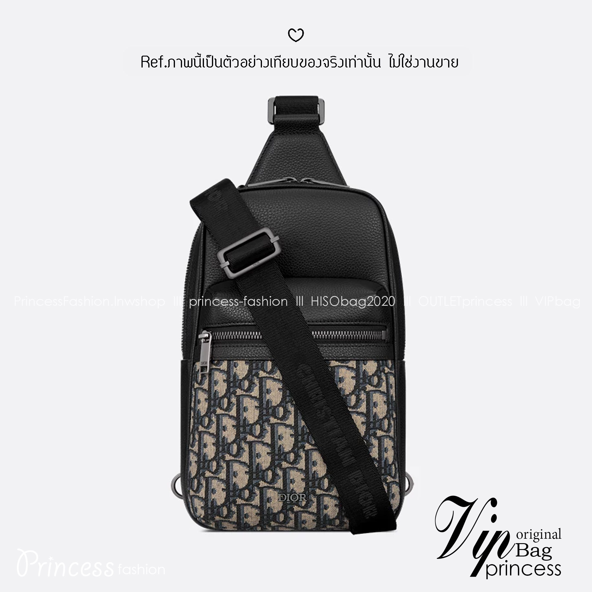 DIOR Sling Bag Rider 2.0 Oblique jacquard fabric กระเป๋าสะพายคาดอก หนังแท้ แคนวาสแท้ สง่างามเหนือกาลเวลา มีไว้ไม่มีเอาท์ ท่านชายควรมีมากค่ะ