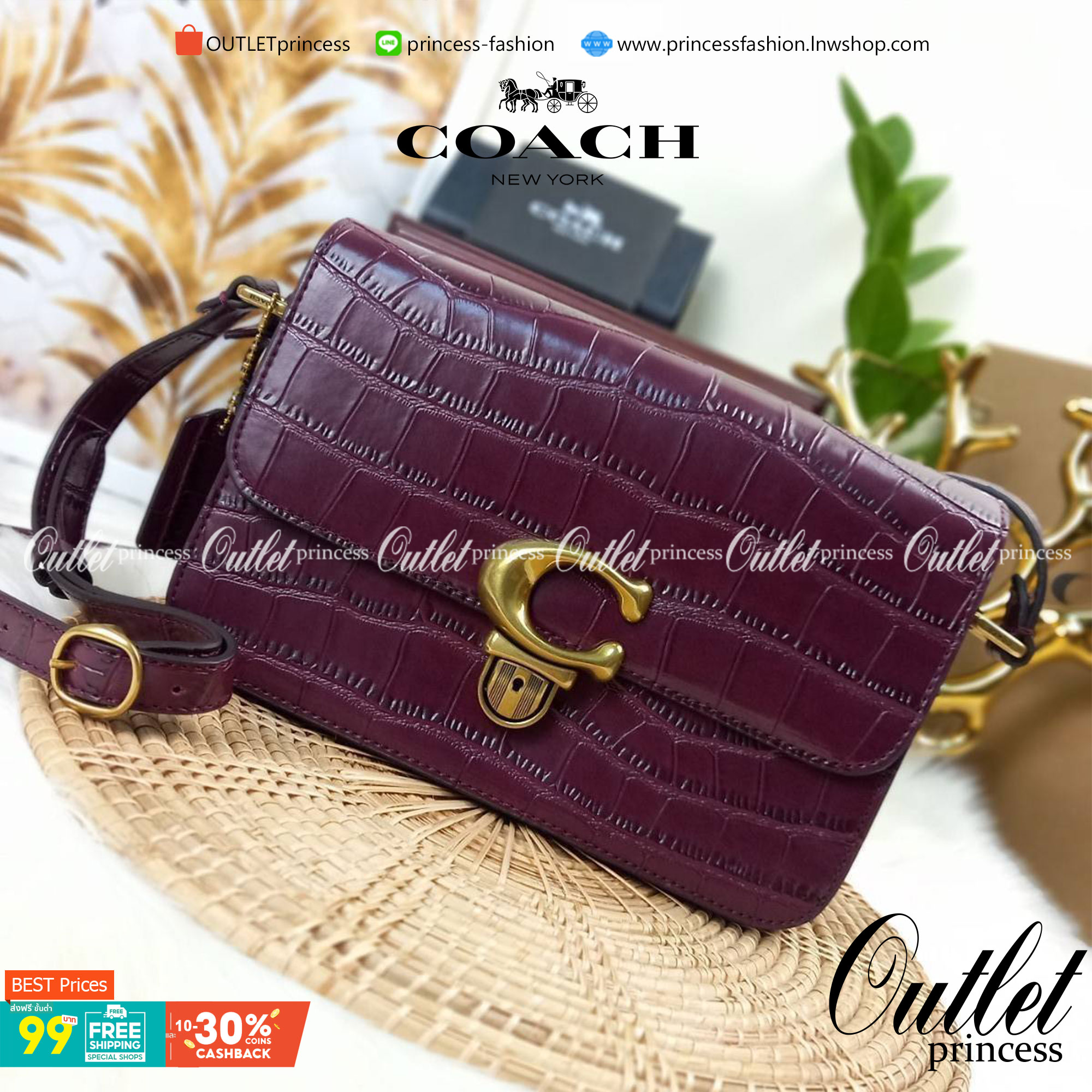COACH CROCODILE EMBOSSED LEATHER STUDIO SHOULDER BAG (COACH C6640)🌺เอาซิ๊!!ใครอดใจไหวให้รู้ไป!! สวยตาแตก!! ปรับลุคให้ดูแพง แบบไม่ปรานีกันล่ะคราวนี้!// กระเป๋าถือ กระเป๋าสะพาย อีกหนึ่งคอลเลคชั่นสุดตะลึงตา หรูหรา! เวอร์วังอลังสร้าง! ที่ดูแพงม๊ากก!!/