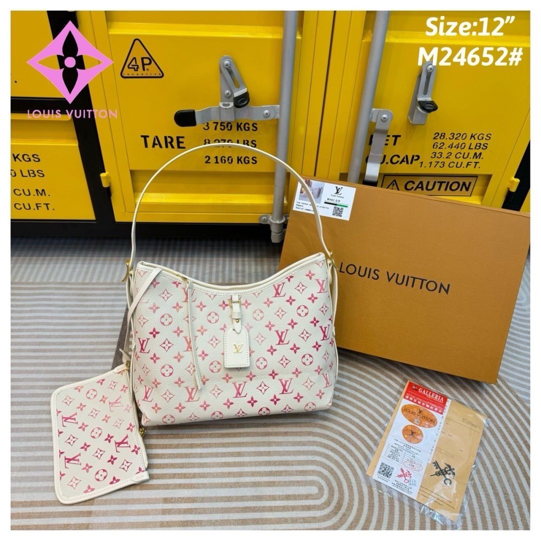 LV CarryAll PM Monogram Print Pink Gradient “watercolor” กระเป๋าสะพายทรงโท้ทรุ่นลิมิเต็ด โทนสีชมพูหวานต้อนรับเดือนแห่งความรัก พิมพ์ลายโมโนแกรมแบบไล่สีสไตส์สีน้ำ
