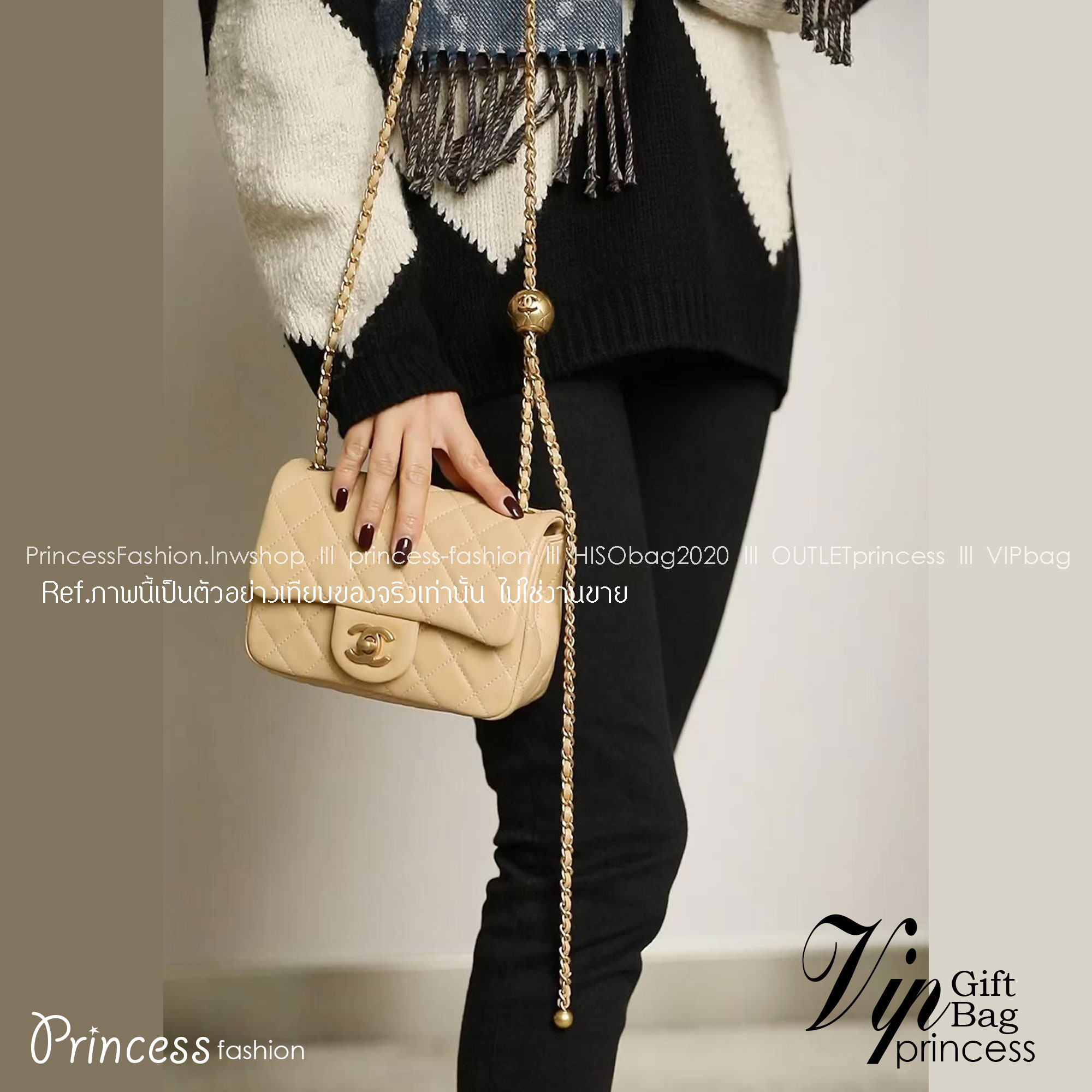 Chanel 22c classic golden ball / Chanel Pearl with Chain crossbody bag กระเป๋าสะพายข้างหรือสะพายเป็นครอสบอดี้ ใบนี้ไปถือออกงาน ก็สวยหรูดูแพงสุดๆค่า!! คลาสสิคและโดดเด่นทุกสี