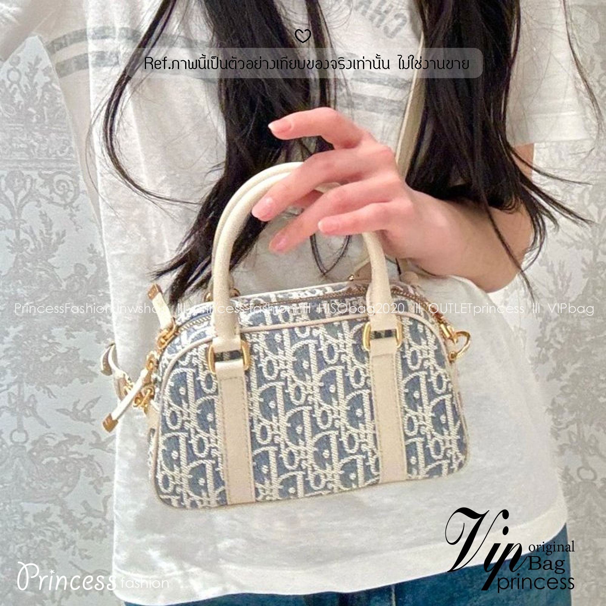 ORI หนังแท้ | DIOR D-Vibe East-West Nano Bag กระเป๋าทรงหมอนไซส์มินิน่ารัก ดีไซน์โบว์ลิ่งรูปทรงทันสมัยใช้งานง่ายจุของสำคัญได้ครบ สวยสง่างามเป็นเอกลักษณ์