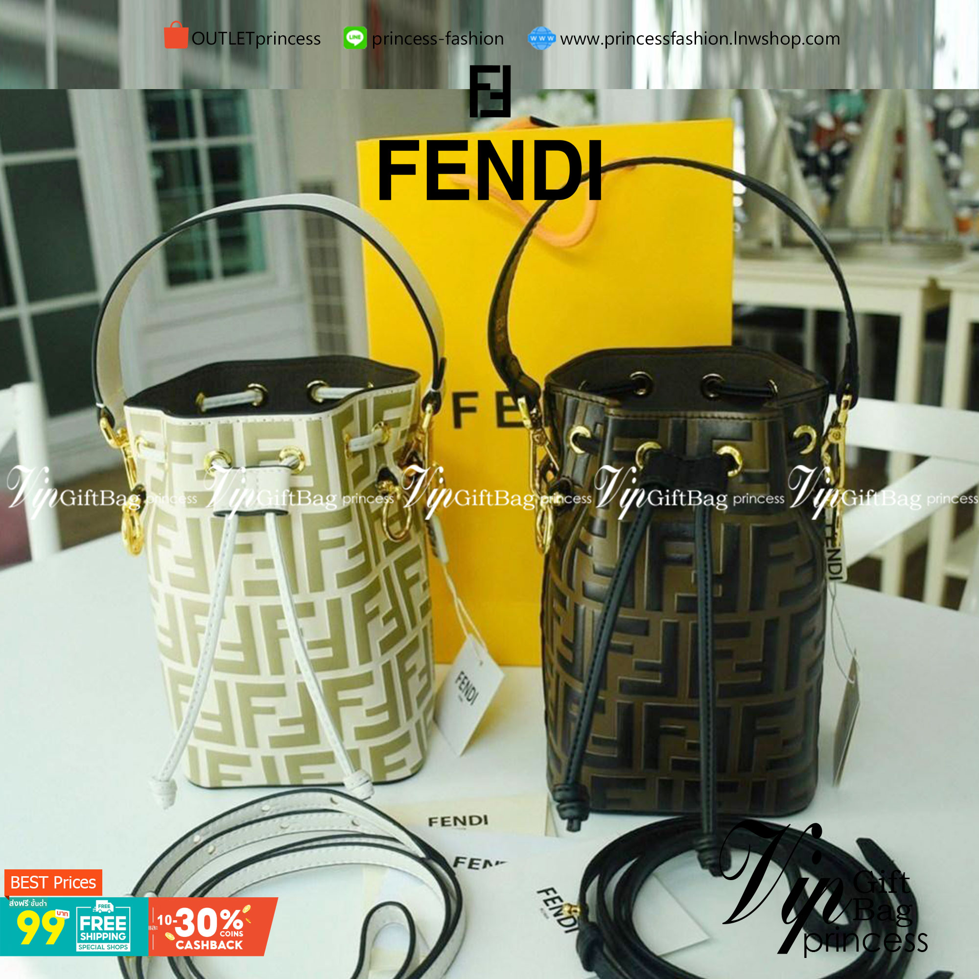Fendi MonTresor mini Bucket Bag กระเป๋าถือหรือสะพายข้าง วัสดุหนังแท้หนังแข็ง ทรงขนมจีบ ลายแบรนด์ อะไหล่ทองหรูหรา จุของได้เยอะ น้ำหนักเบา ตั้งอยู่ทรง ด้านในโล่ง มี2สาย สายสั้น+ยาว ถอดสายได้ Crossbody ได้ สายยาวปรับระดับได้ คุ้มสุดๆ ใบนี้ไม่ควรพลาดค่ะ ดาราเ