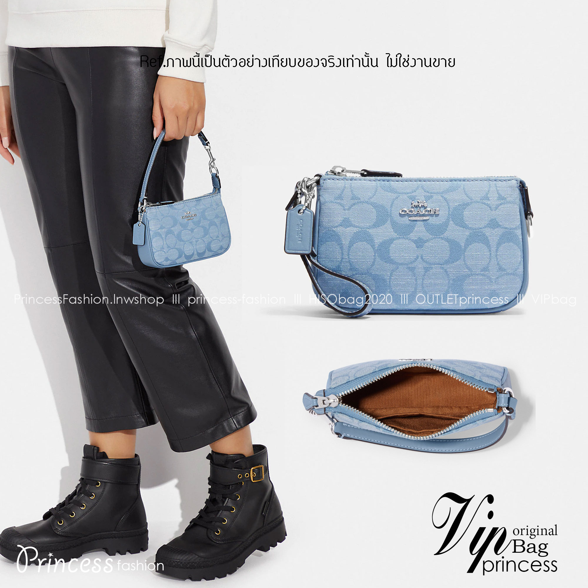 COACH Nolita 15 In Signature Chambray CI027 พร้อมส่ง คอลเลคชั่นใหม่ น่ารักน่าใช้ ในสไตล์คลาสสิค กระเป๋าทรงพอชขนาดมินิ สาวๆเห็นใบจริง ยังไงก็ต้องหลงรักไอเท็มนี้แน่นอนจ้า