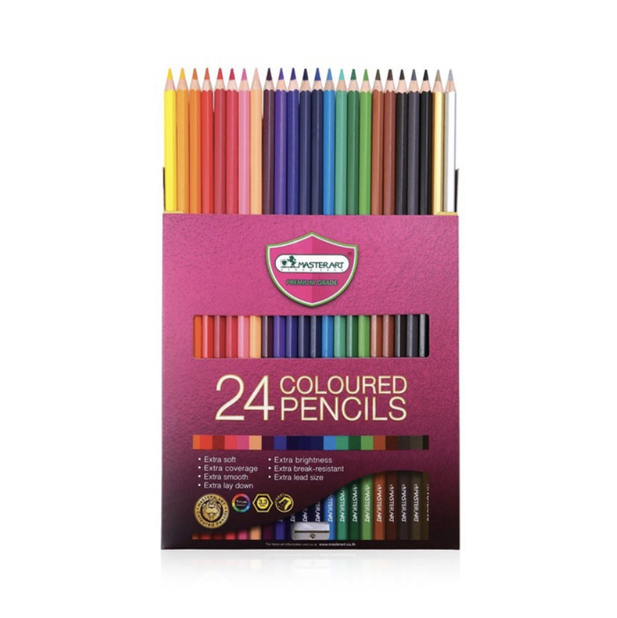 สีไม้ยาว24สี มาสเตอร์อาร์ต