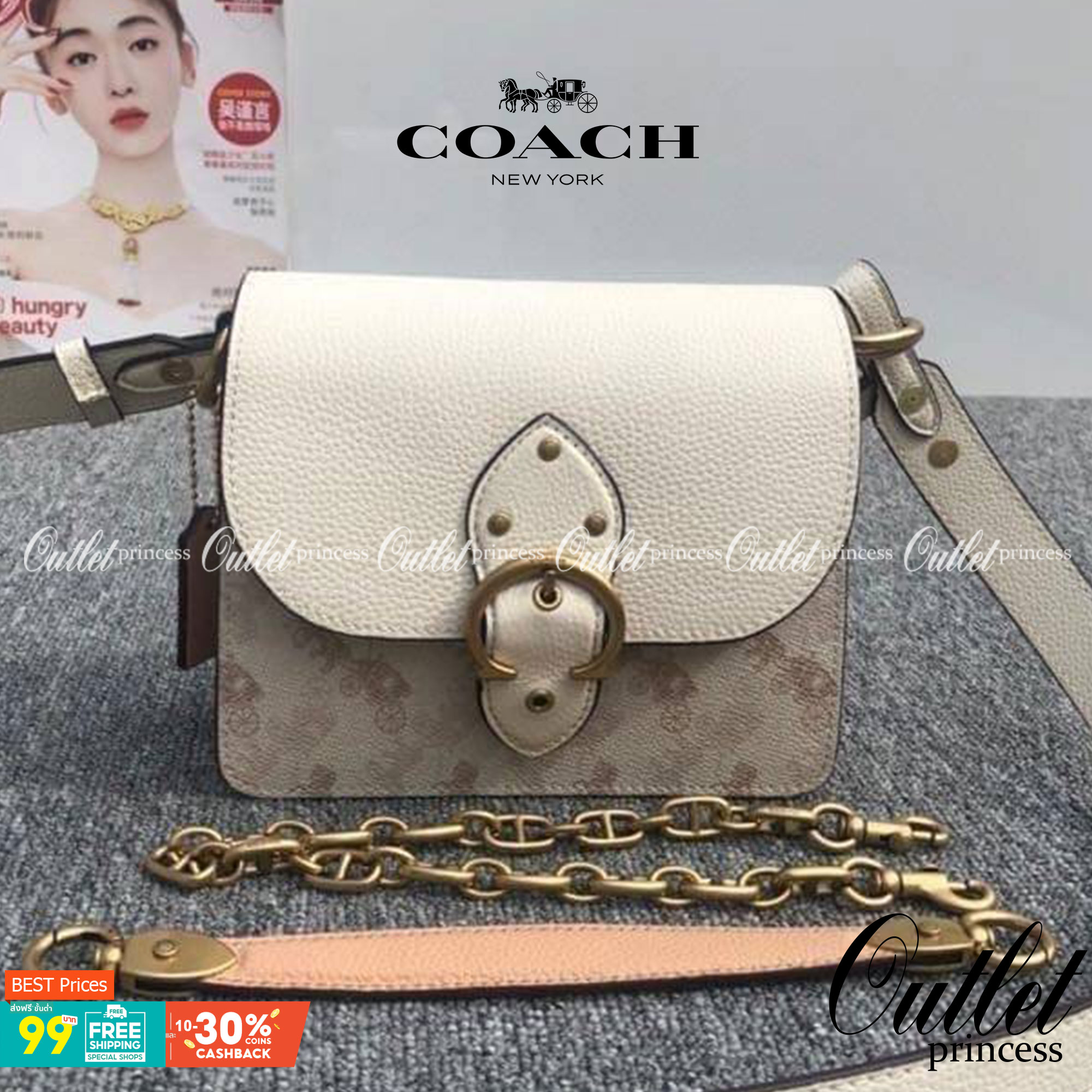 COACH 4503 BEAT SHOULDER BAG 18 with HORSE & CARRIAGE พร้อมส่งที่ไทย