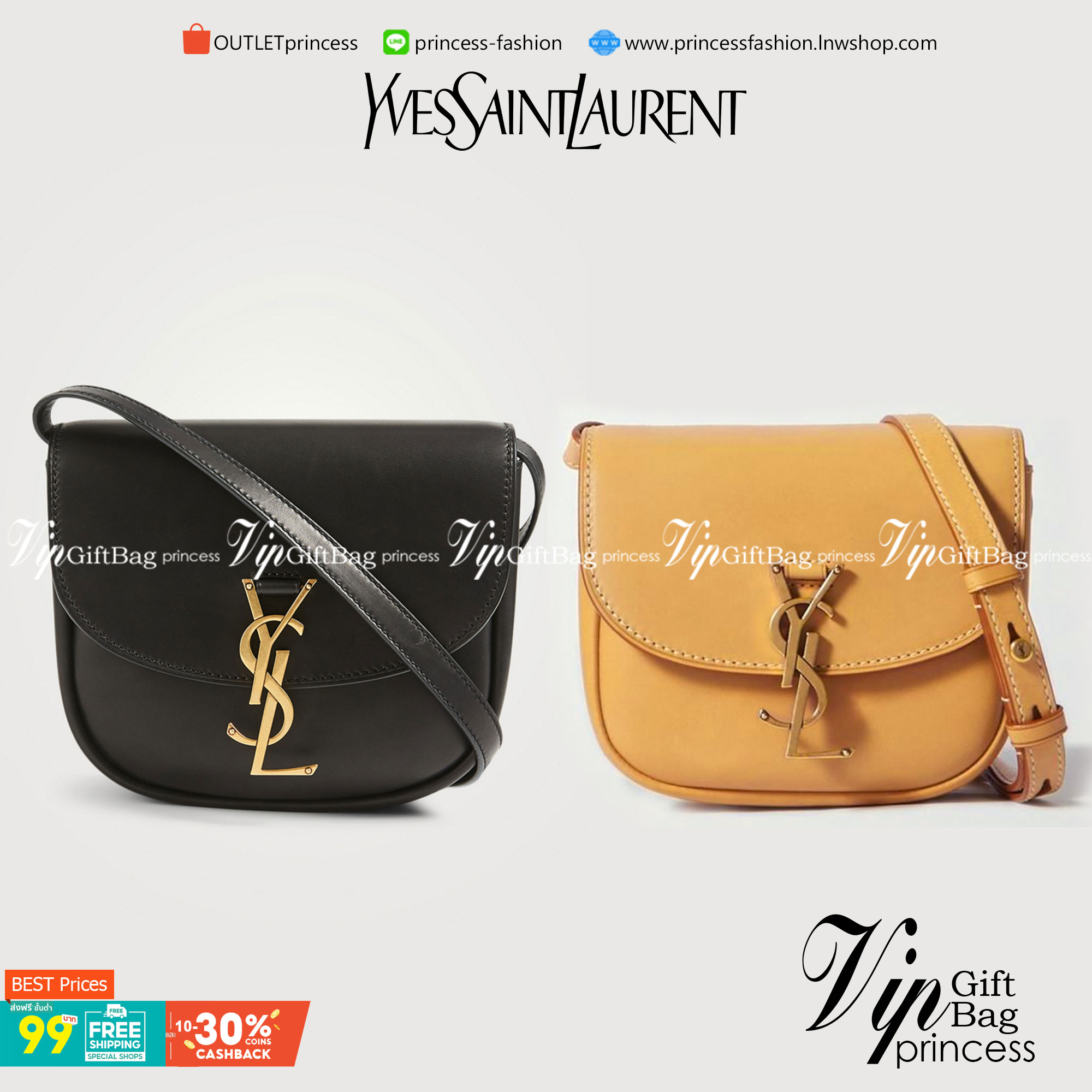 VIP 】หนังแท้ YSL SAINT LAURENT BORSA SATCHEL KAIA PICCOLA IN MORBIDA PELLE พร้อมส่งที่ไทย