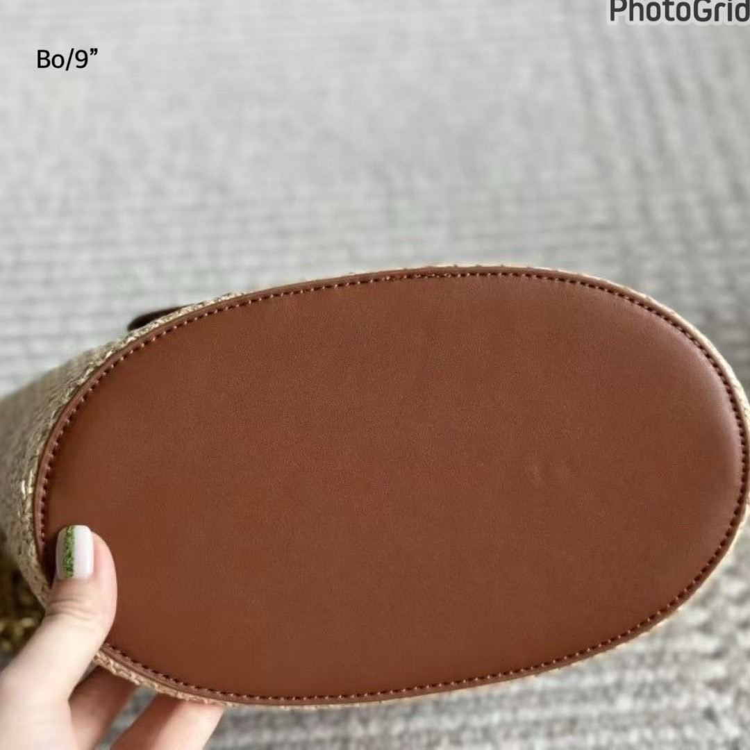 YSL Mini Manon in raffia Shoulder Bag / YSL Bucket Bag กระเป๋าดีไซส์สานทันสมัย เรียบหรู อะไหล่ทองสวยคลาสสิก