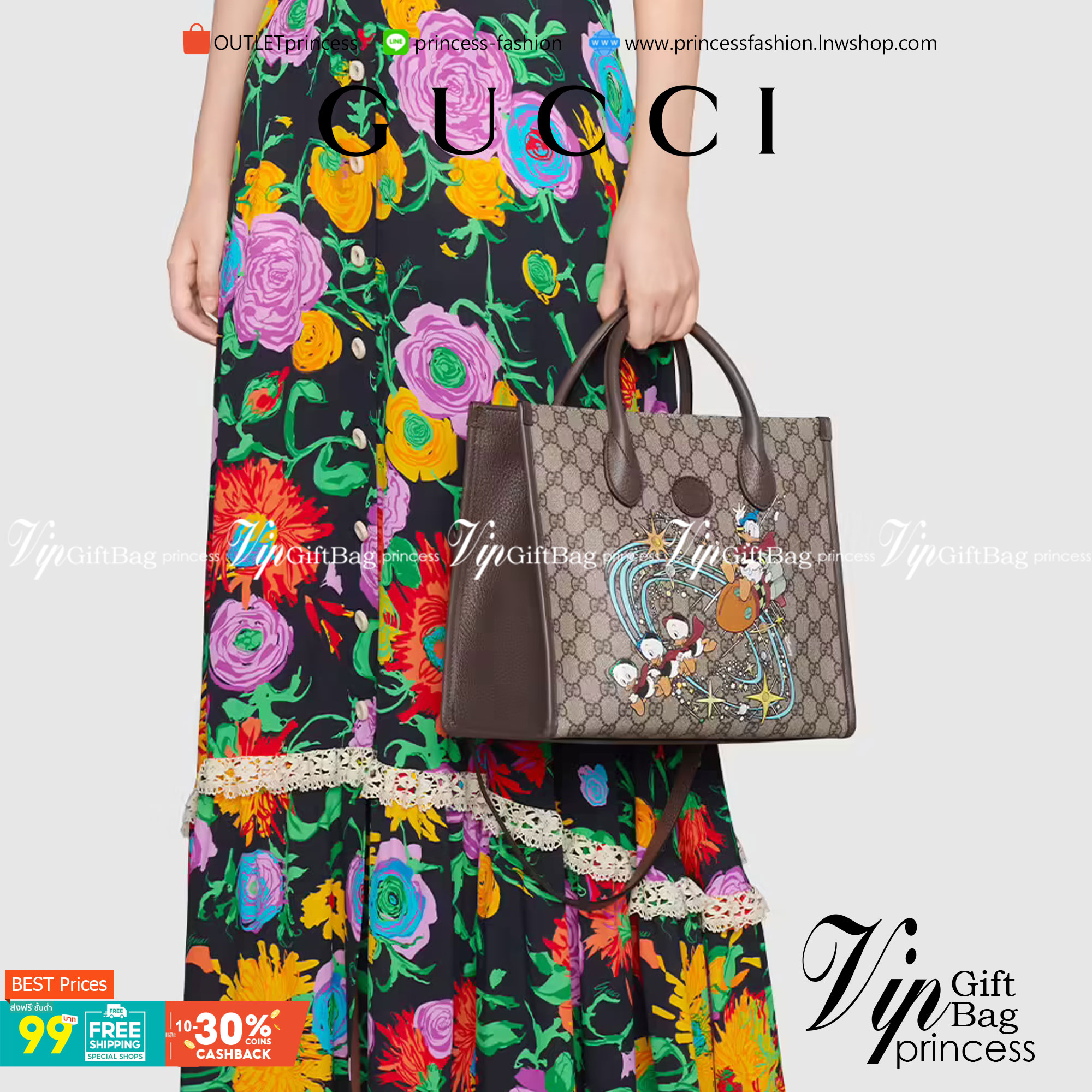 VIP 】Disney x Gucci Donald Duck tote bag พร้อมส่งที่ไทย งานหนังแท้ สวยมาก ราคาดีมากกก ไม่ควรพลาดเลยค่าาา