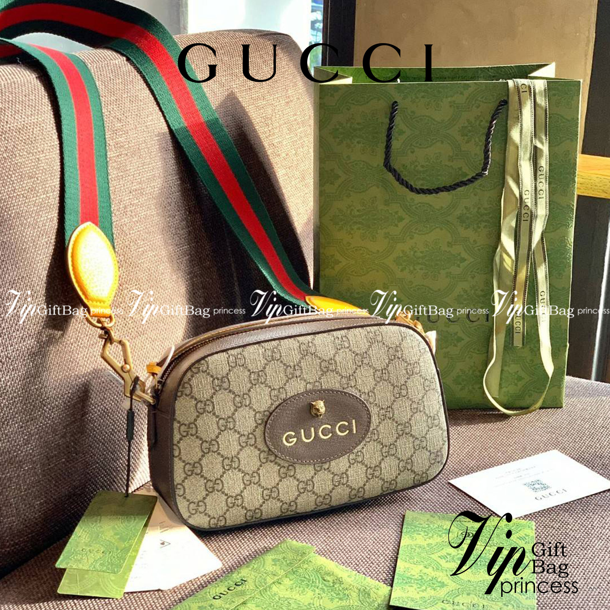 ORI หนังแท้ GUCCI GG SUPREME MESSENGER BAG กระเป๋ารุ่น Unisex ใช้ได้ทั้งหญิงชาย อีกหนึ่งไอเทมที่ต้องมีติดตัวสักใบค่ะ กระเป๋าสะพายข้างหรือครอสบอดี้ร์ งานหนังแกะแท้คุณภาพเกินราคา