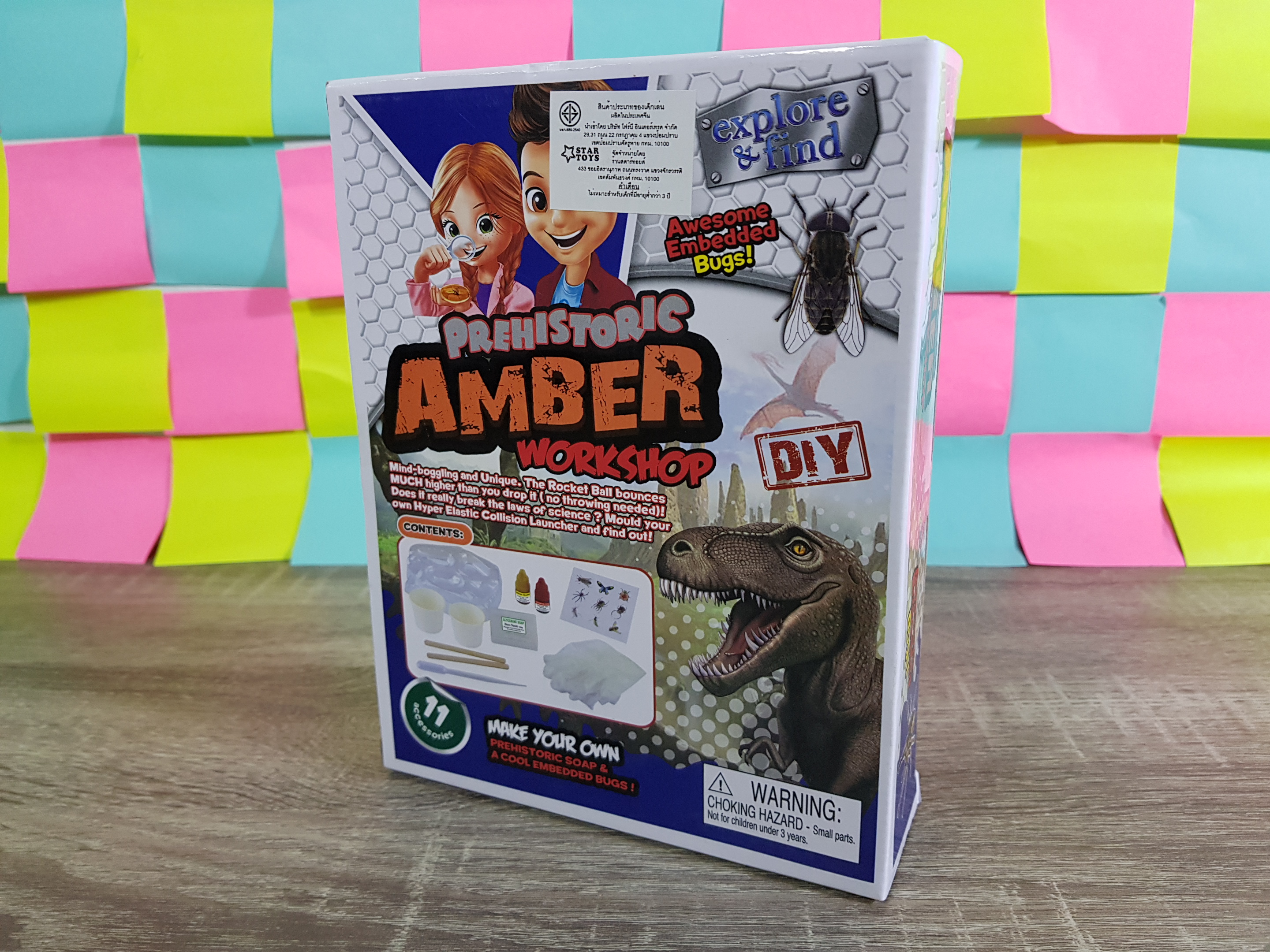 ชุดศึกษาฟอสซิลแมลง(Prehistoric Amber Workshop)