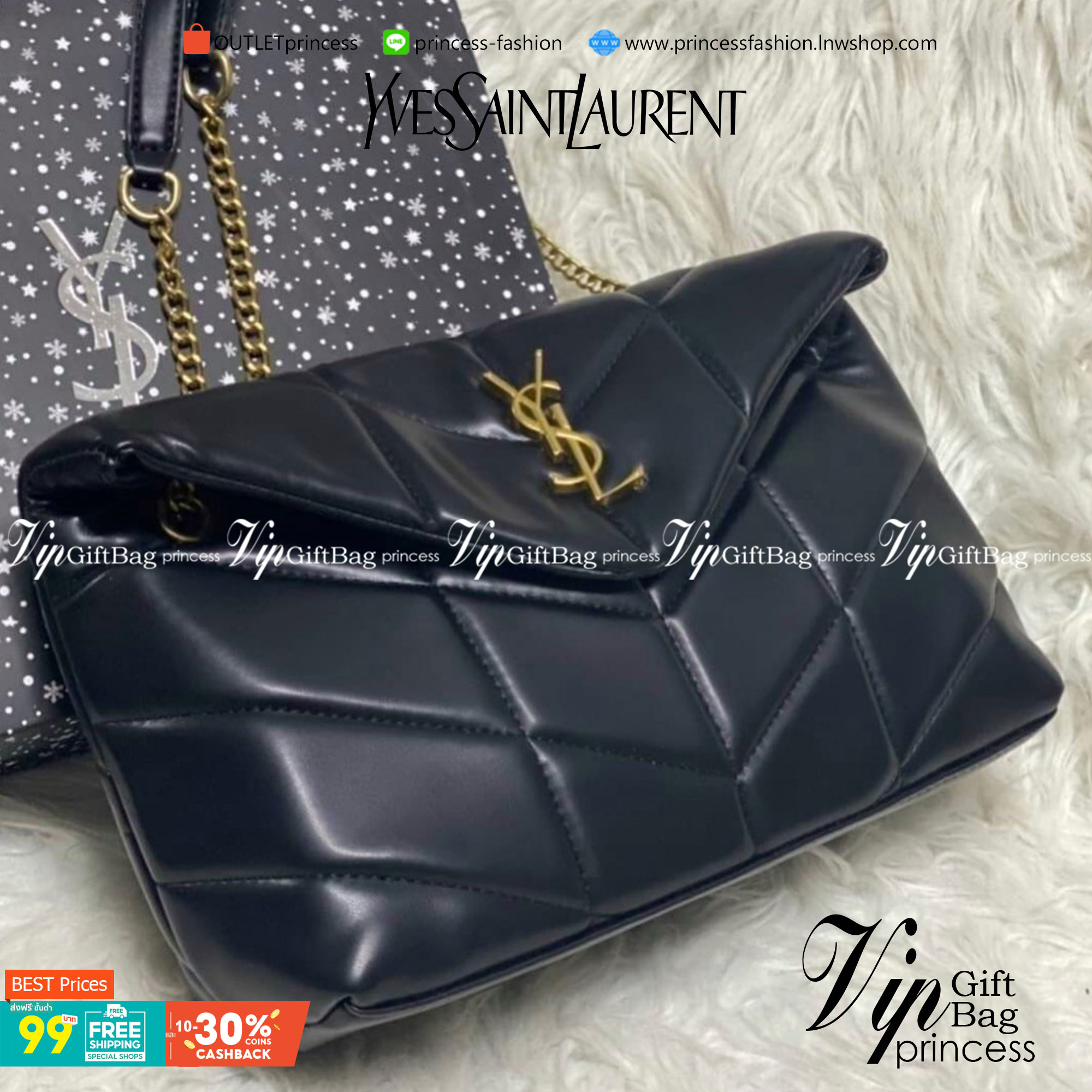 VIP 】YSL Saint Laurent Loulou Puffer quilted leather shoulder bag มามุงค่าา ใครเล็งใบนี้มาแล้วน้า งานหนังสวยเงางามสมการรอคอย มาแบบครบเซ็ทพร้อมถุงผ้าและกล่อง นอกจากจะซื้อมาใช้เองแล้ว ก็เหมาะซื้อเป็นของขวัญให้คนรู้จักเช่นกันนะคะ
