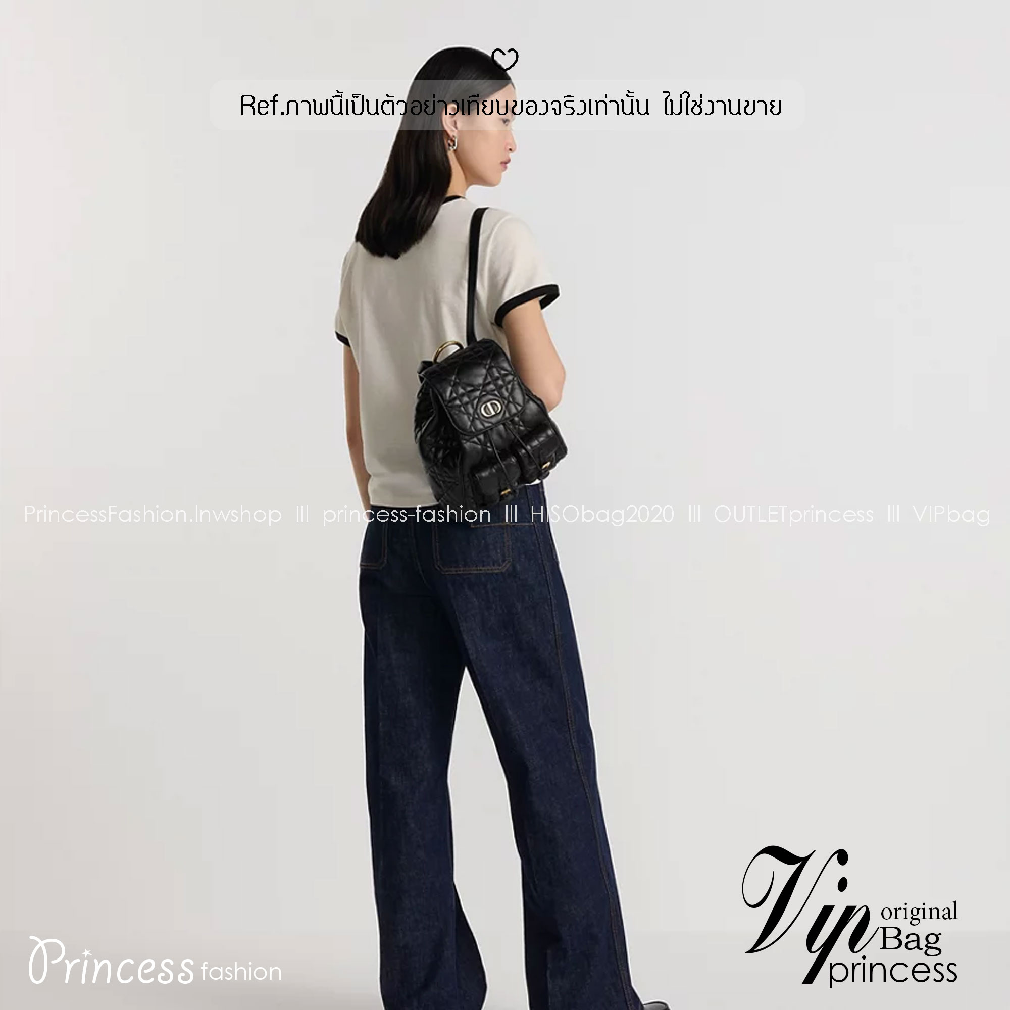 DIOR Medium Dior Caro Backpack Biscuit Macrocannage Leather กระเป๋าเป้สะพายหลังคาโร Cruise 2025 งานหนังเต็มใบ ดีไซส์ทันสมัยและสง่างาม ขนาดกลางใช้งานง่าย 🤍 สินค้าเกรดออริจินอล 1:1 หนังแท้ สลับแท้