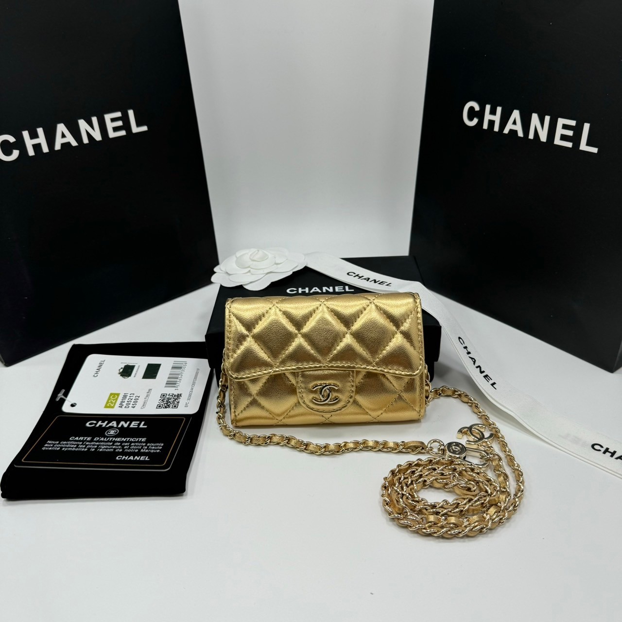 CHANEL mini wallet on chain crossbody กระเป๋าสตางค์พร้อมสายสะพายไซส์มินิ เกรดออริ 1:1 ใช้งานต่างประเทศได้ ภาพถ่ายจากงานขายจริง