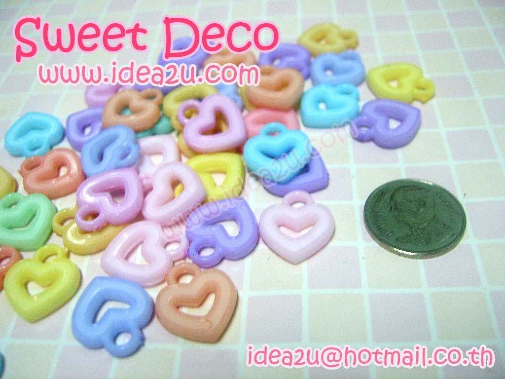 จี้พาสเทลหัวใจ3 ขนาด 30 กรัม 50 บาท