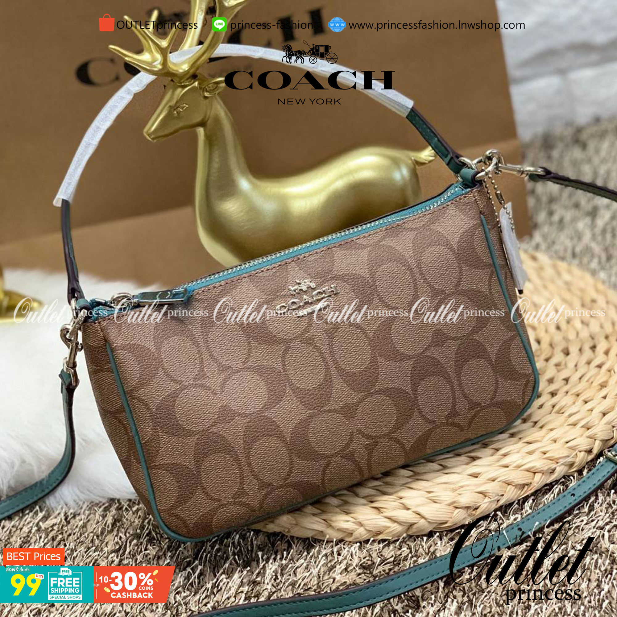 COACH F58321 TOP HANDLE POUCH อีกรุ่นฆ่าไม่ตาย!! 😎 ขายดีขายหมด ขายรวยขายปังๆ!! กระเป๋าพอชจากโค้ช ทรงใช้งานง่าย สะดวก กะทัดรัด วัสดุหนังแคนวาสเคลือบคุณภาพดี มาพร้อมสายคล้องในตัว และสายสะพาย crossbody ปรับเปลี่ยนได้ตามสไตล์ อีกหนึ่งไอเท็มที่สาวๆต้อง