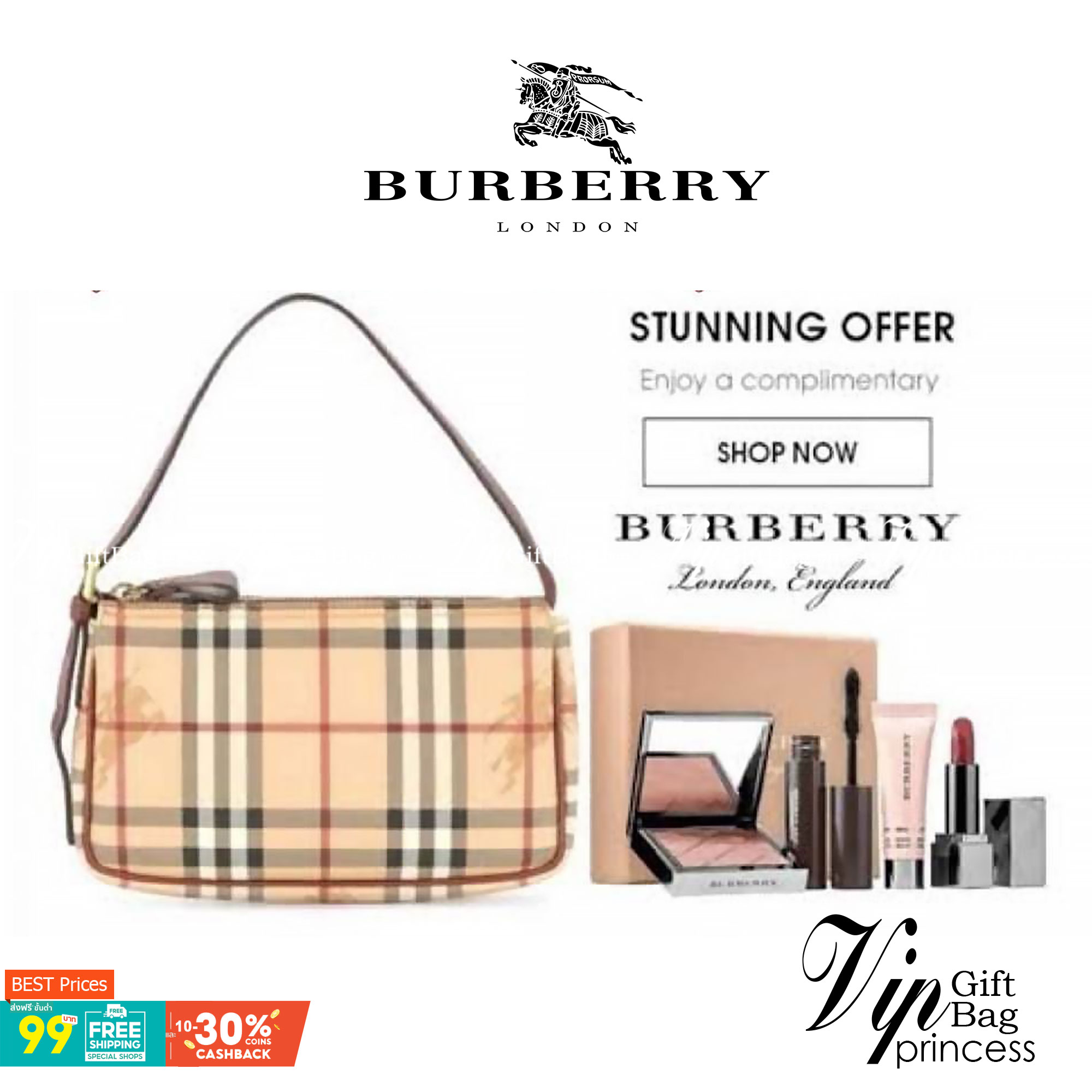 VIP 】Burberry Nova Check Small Shoulder Bag กระเป๋าสะพายไหล่ Vintage Check ที่ถือว่าเป็นสัญลักษณ์อันเก่าแก่ของแบรนด์ ภายในเป็นช่องโล่งกว้าง และมีคุณสมบัติการใช้งานที่ครบครัน อีกทั้งยังเปิด-ปิดง่ายด้วยซิปเดียว มีอะไหล่โลหะสีทองที่ช่วยให้กระเป๋าดูหรูหรามากย