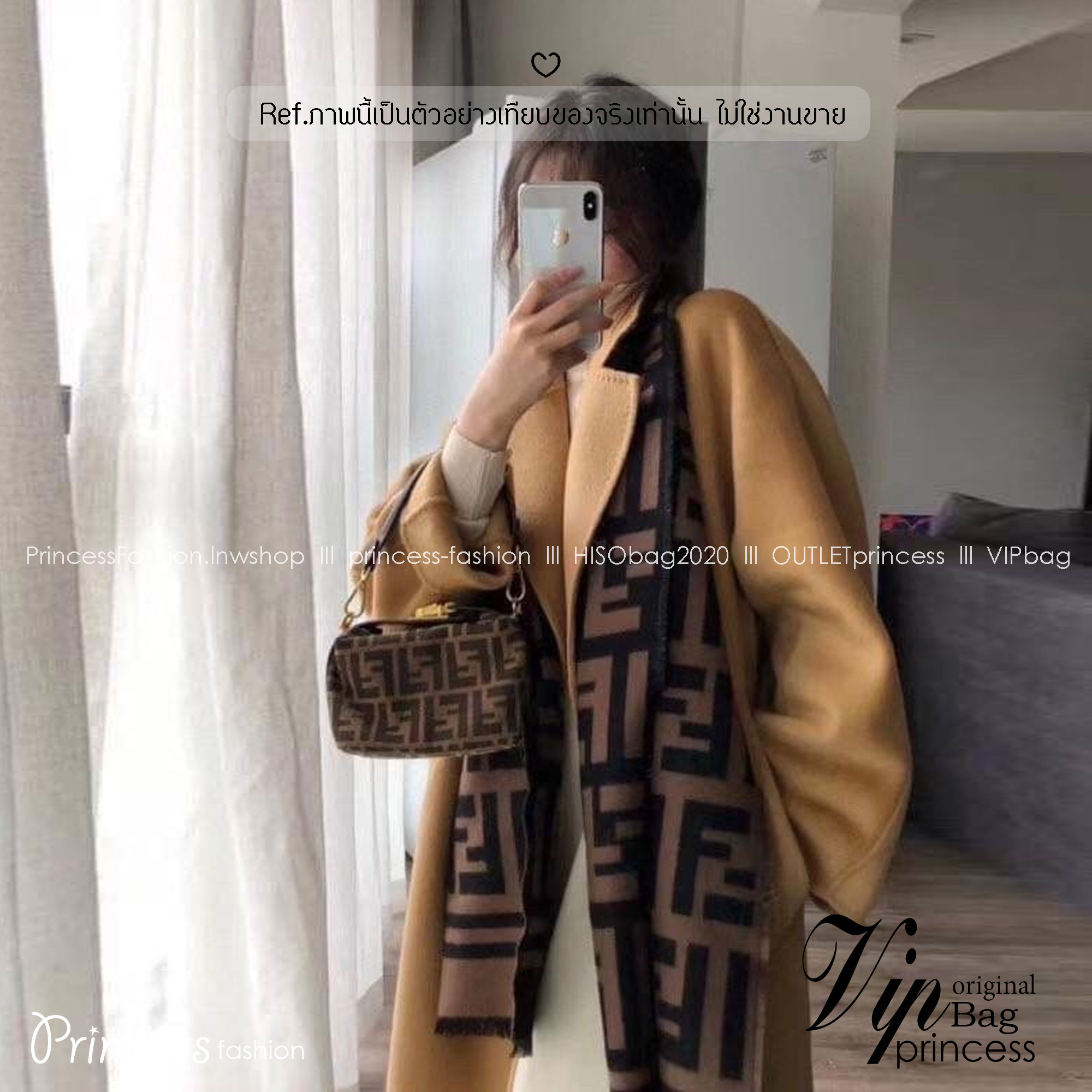 Fendi Tobacco Monogram FF Logo Zucca Buckle Belt Boston Mini Bag กระเป๋าสะพายไซส์มินิน่ารัก เปิดปิดด้วยตัวล็อคปั้มลายแบรนด์ ห้ามพลาดเลยค่ะใบนี้แนะนำสุดๆ