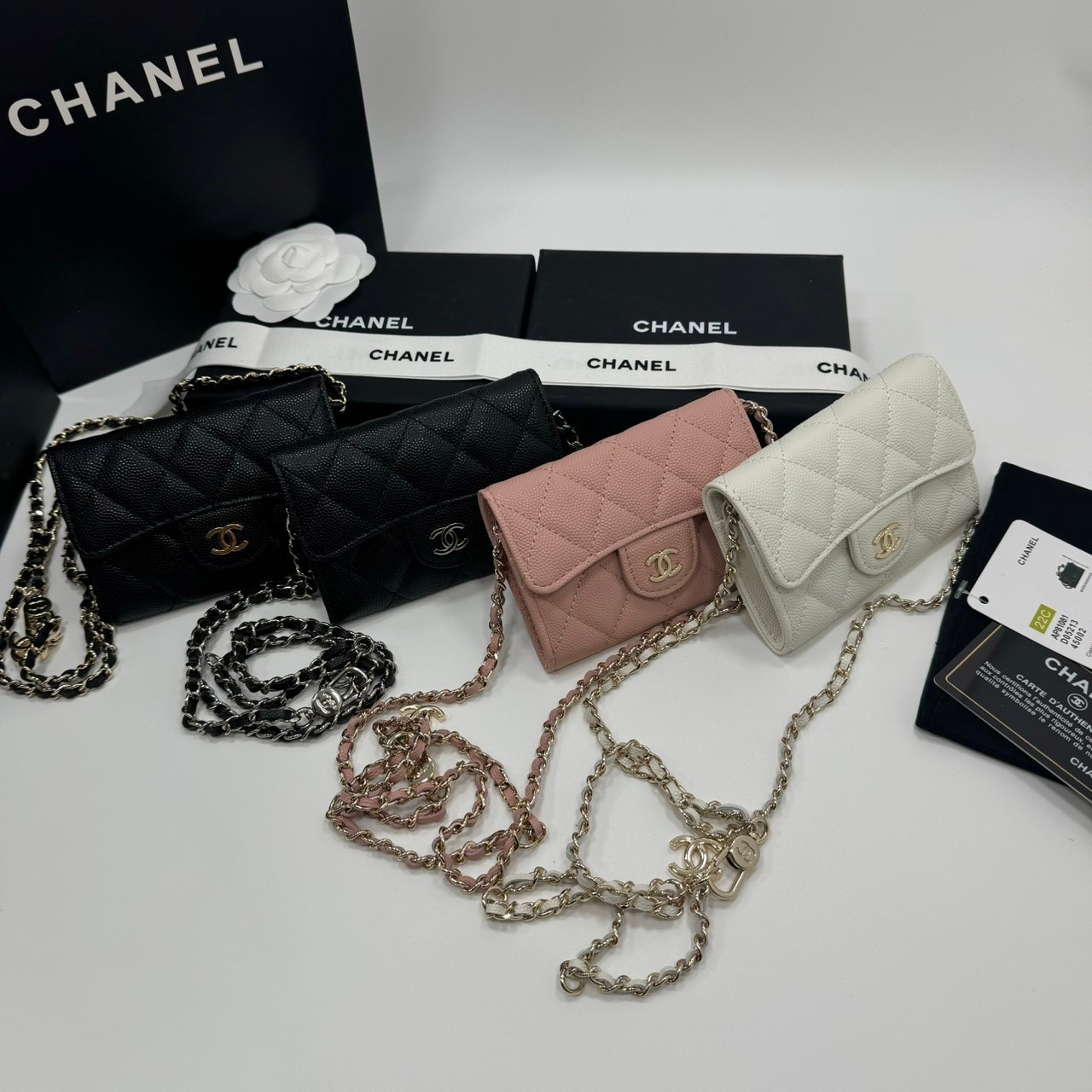 CHANEL mini wallet on chain crossbody กระเป๋าสตางค์พร้อมสายสะพายไซส์มินิ เกรดออริ 1:1 ใช้งานต่างประเทศได้ ภาพถ่ายจากงานขายจริง