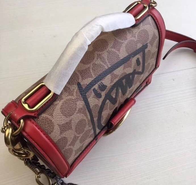 Coach Riley Top Handle 22 In Signature Canvas With Rexy Bag