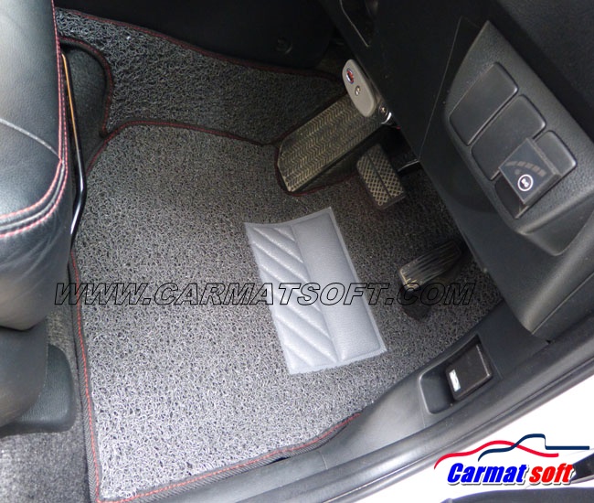 พรมดักฝุ่นไวนิล HONDA JAZZ GE ปี2008-2013 สีเทา เข้ารูป เต็มคัน