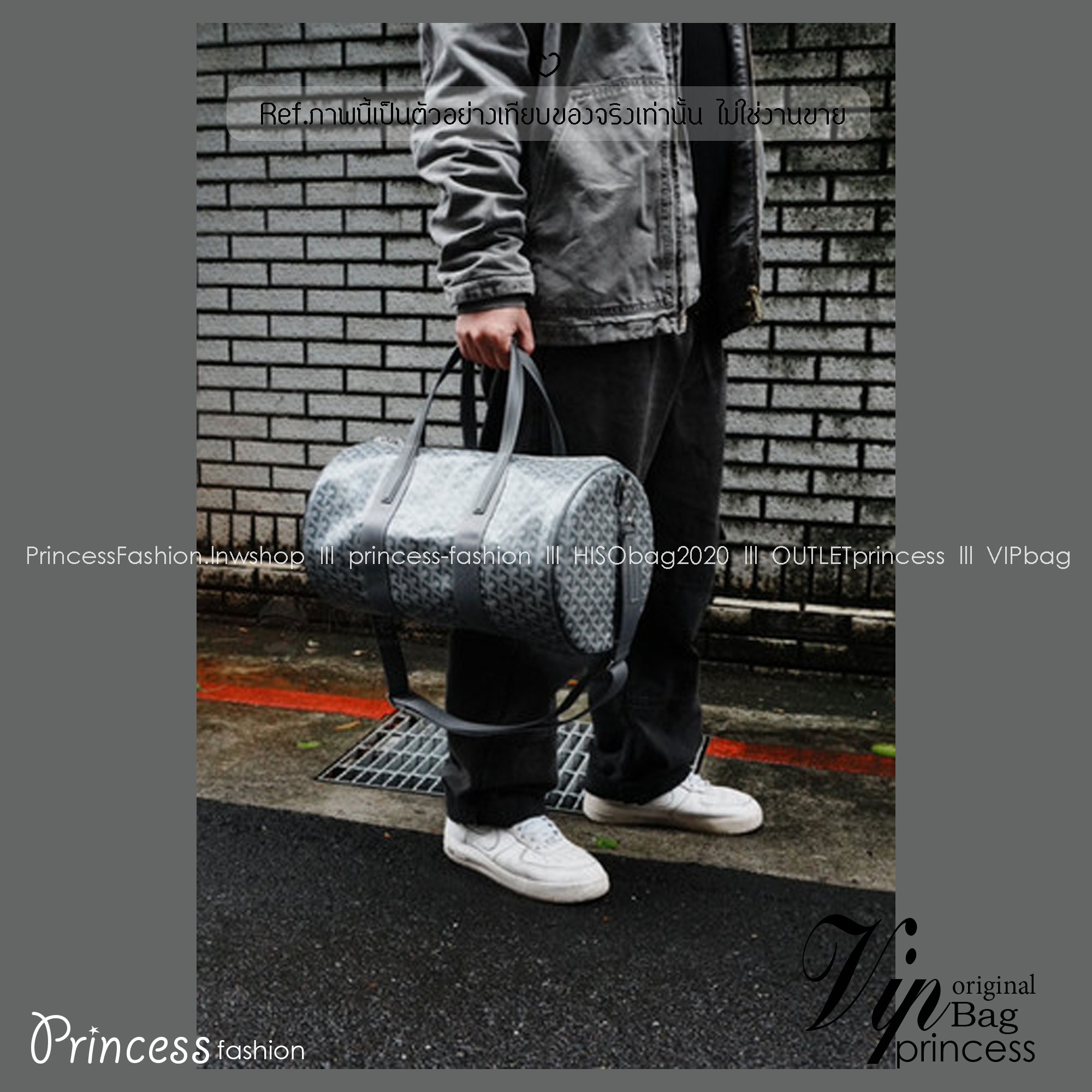 ORI หนังแท้ | Goyard Barrel 40 Sports Bag กระเป๋าสะพายทรง Keepall ใบใหญ่ ดีไซน์สปอร์ต ภายในโล่งกว้าง จุของได้เยอะ มีหูจับด้านบน เพิ่มฟังชั่นหูหิ้วด้านข้าง สะดวกใช้งาน