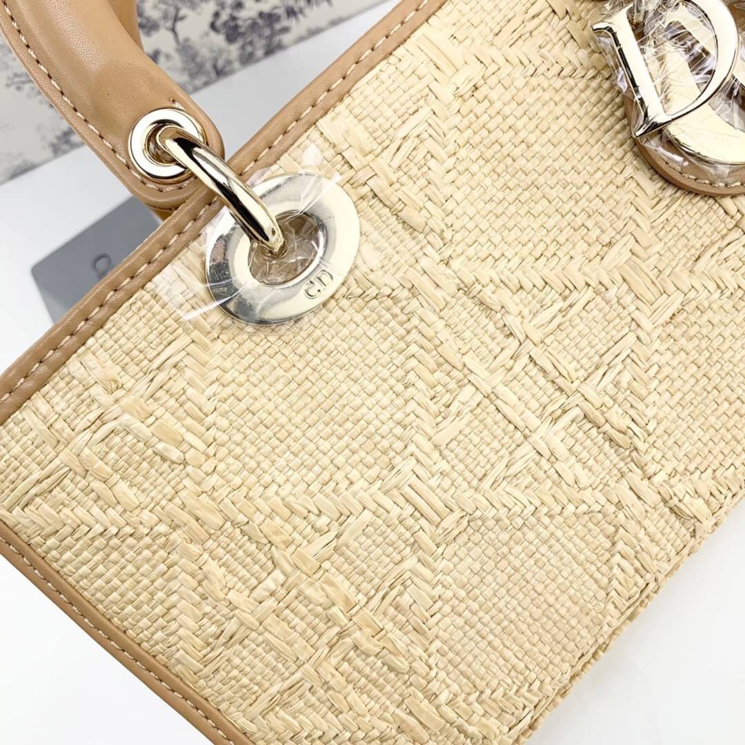 ORI 】DIOR Lady D-Joy Bag Natural Cannage Raffia พร้อมส่งที่ไทย ภาพสินค้าถ่ายจากงานขายจริง ใช้งานต่างประเทศได้