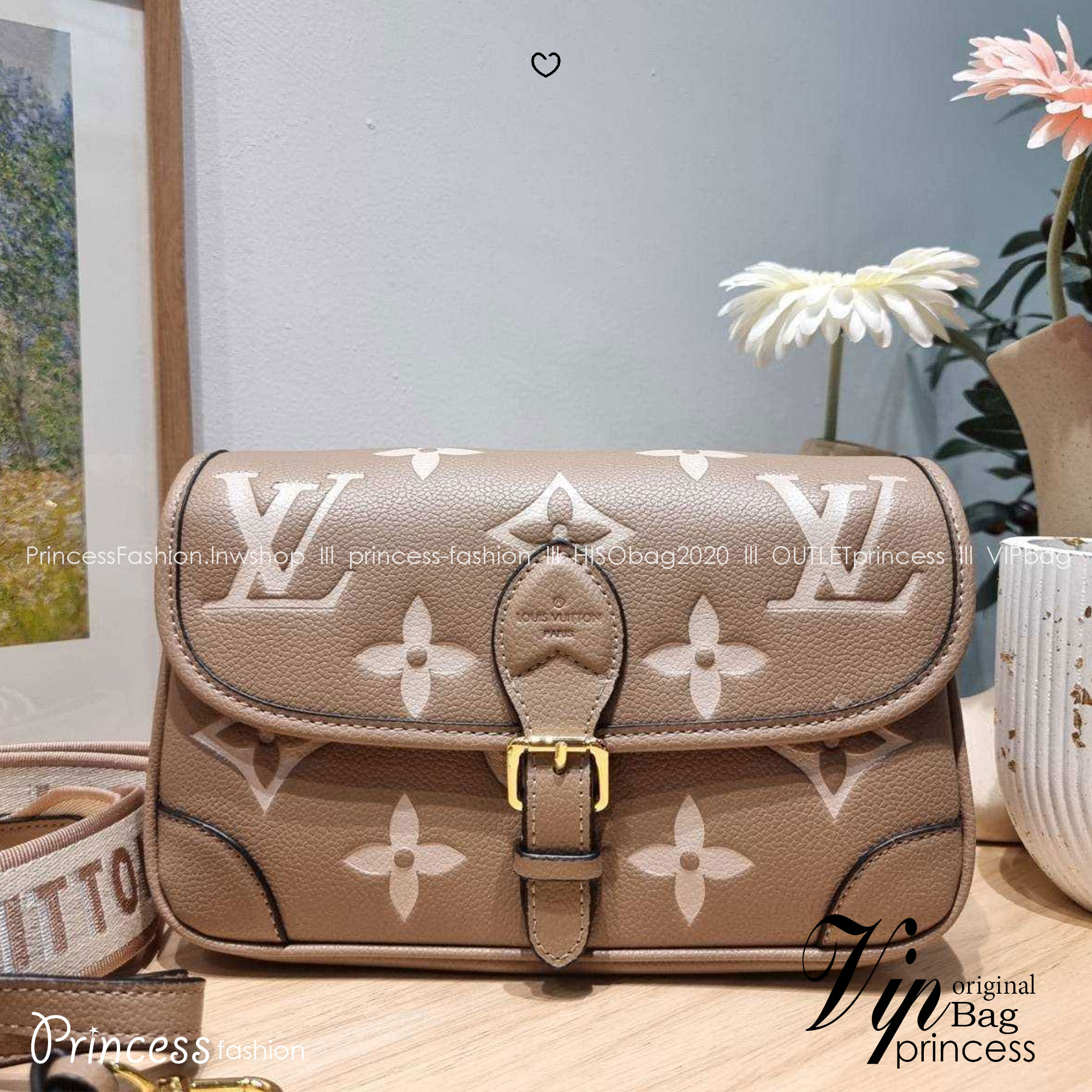 LV diane monogram empreinte bag กระเป๋ามัลติฟังก์ชั่น ดีไซน์ออกมาได้น่ารักน่าใช้มากๆ มีสายมาให้ถึง 2 แบบ เกรดวีไอพี ไฮเอน