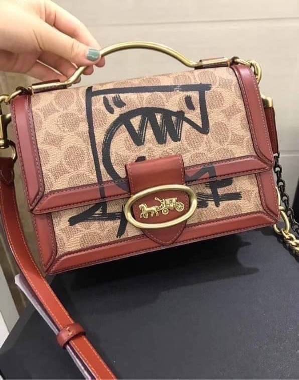 Coach Riley Top Handle 22 In Signature Canvas With Rexy Bag