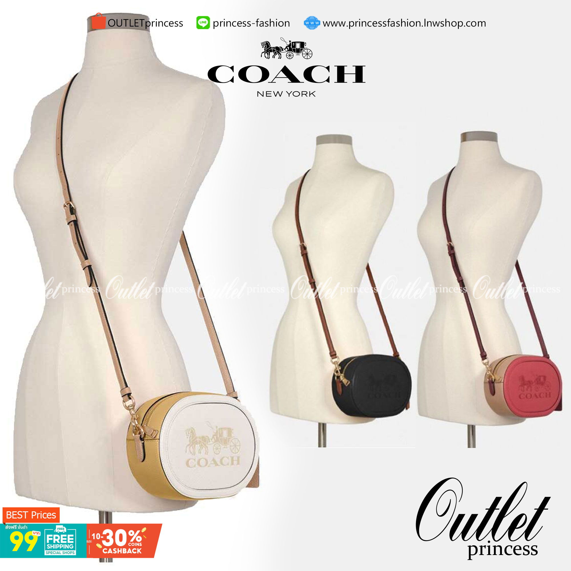 COACH CAMERA BAG IN COLORBLOCK WITH HORSE AND CARRIAGE (COACH C4164) กระเป๋าที่ดีไซน์ออกมาในทรงสะพายไหล่และทรง Camera คาดว่าเป็นรุ่นที่สาว ๆ เห็นแล้วจะต้องสะดุดตาเป็นพิเศษกับดีไซน์อันโดดเด่นที่ดูมีสไตล์ ไม่ว่าจะเป็นในวันสบาย ๆ หรือวันพิเศษก็สามารถนำไปมิกซ