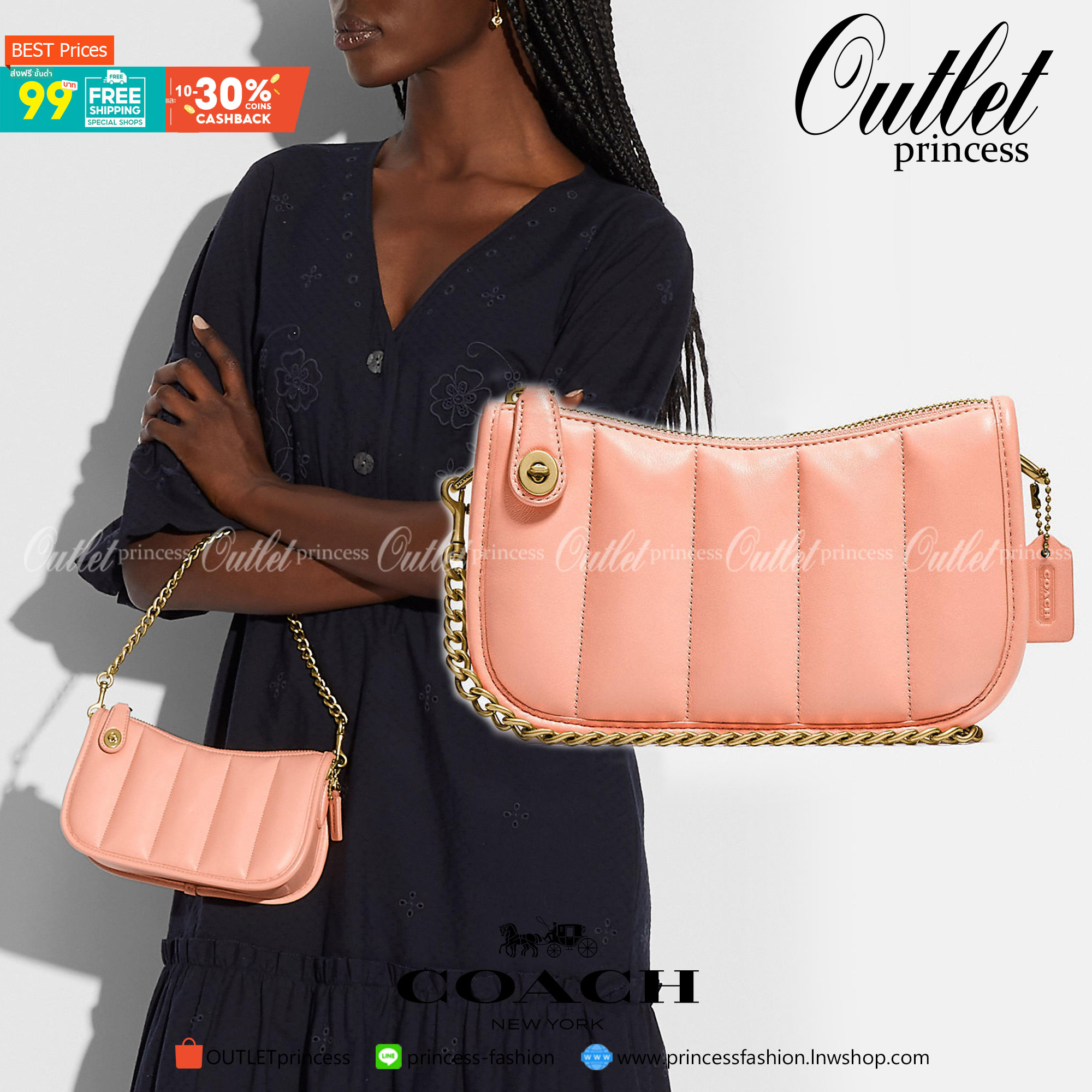 COACH SWINGER 20 WITH QUILTING ((C3490)) พร้อมส่งที่ไทย ออกใหม่ล่าสุดค่ะ! กระเป๋าหิ้วหรือคล้องไหล่ ใบขนาดกระทัดรัด หนัง Nappa แบบนวมล่าสุดค่ะ! เปิดปิดกระเป๋าแบบหมุนล็อค ภายในสามารถใส่มือถือได้;กระเป๋าเงินใบสั้นได้;พาสปอร์ตได้;พร้อมช่องเสียบบัตรได้อีกสามช่